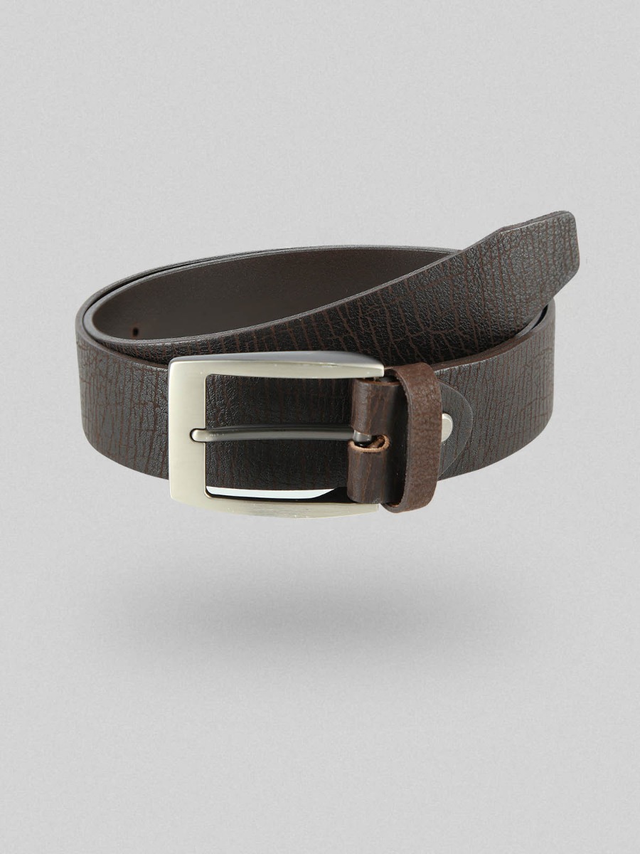 Brązowy pasek męski skórzany BROK 2