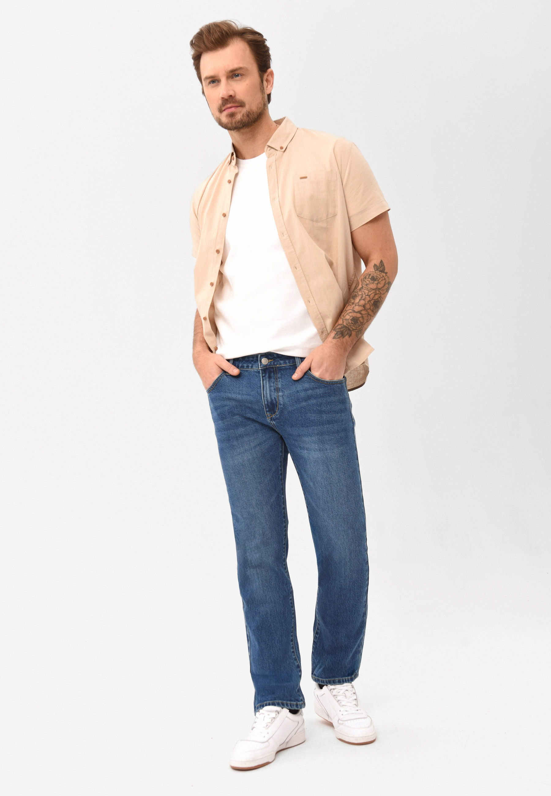 Klasyczne spodnie jeansowe, Regular Fit, D-JERRY 58