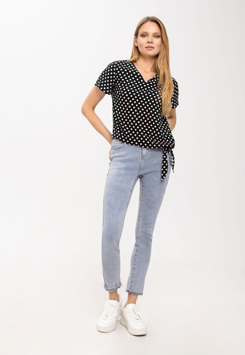 Jasnoniebieskie damskie jeansy Slim Fit, D-KELLY 33