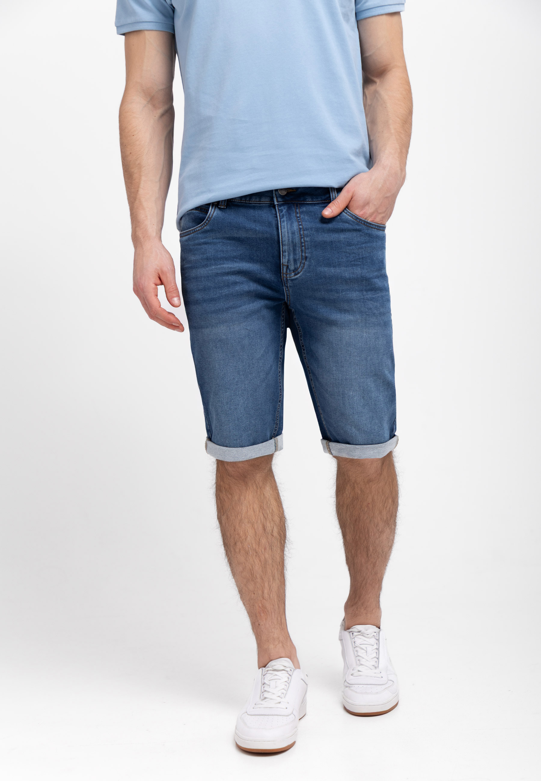 Granatowe szorty jeansowe E-MEXT