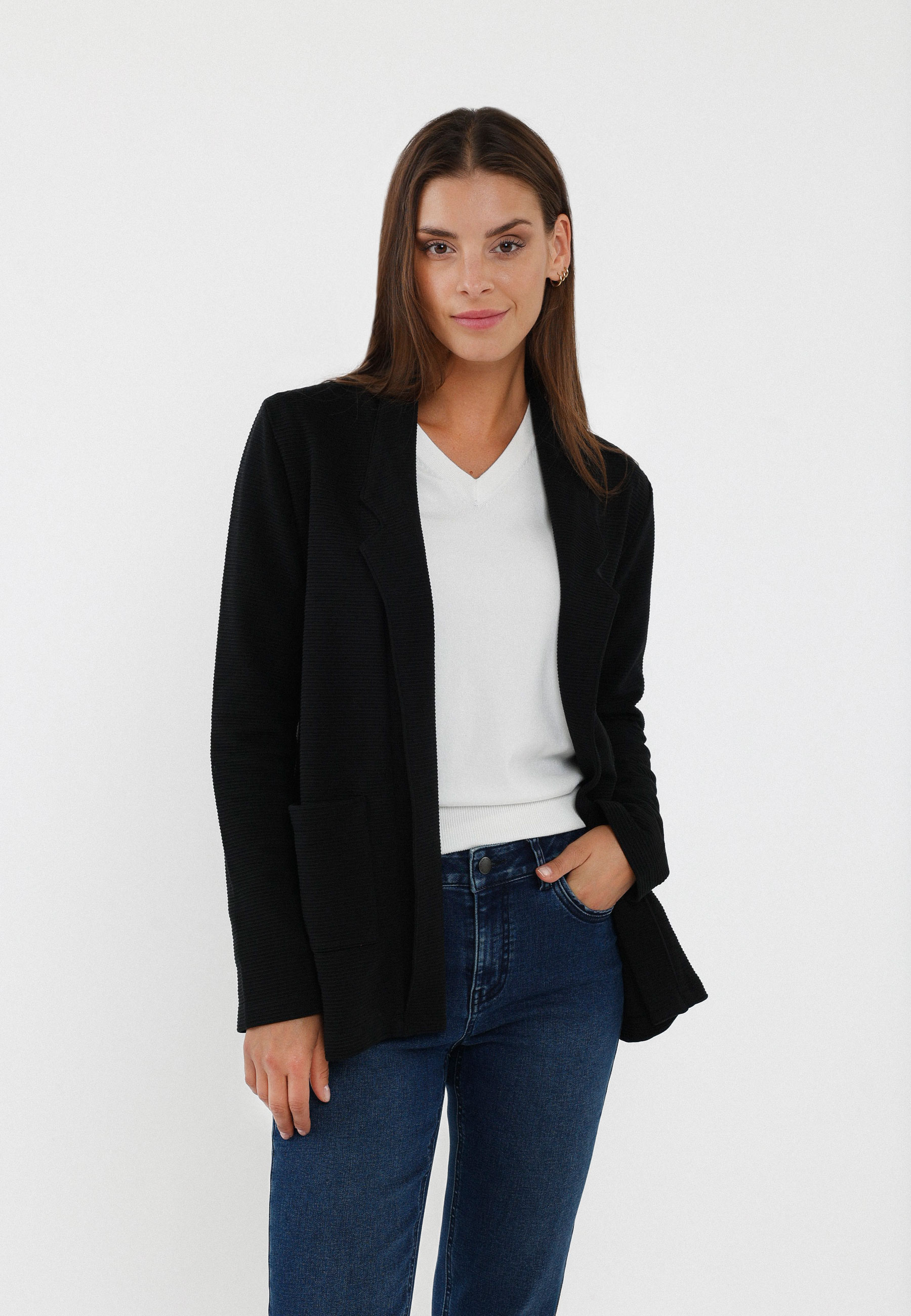Prążkowany żakiet, Slim Fit, JB-MADELINE