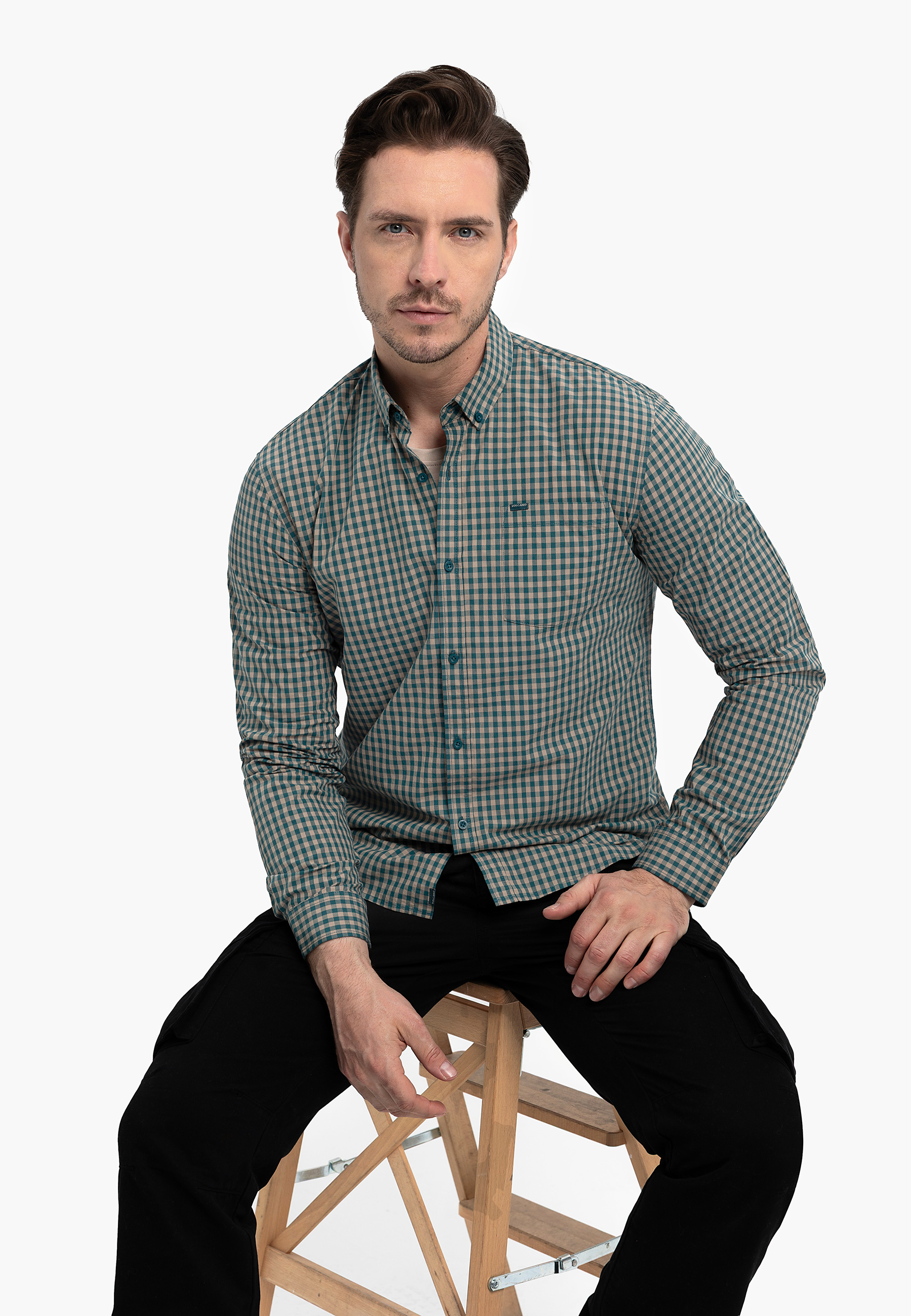 Koszula w kratkę, Slim Fit, K-RUBE