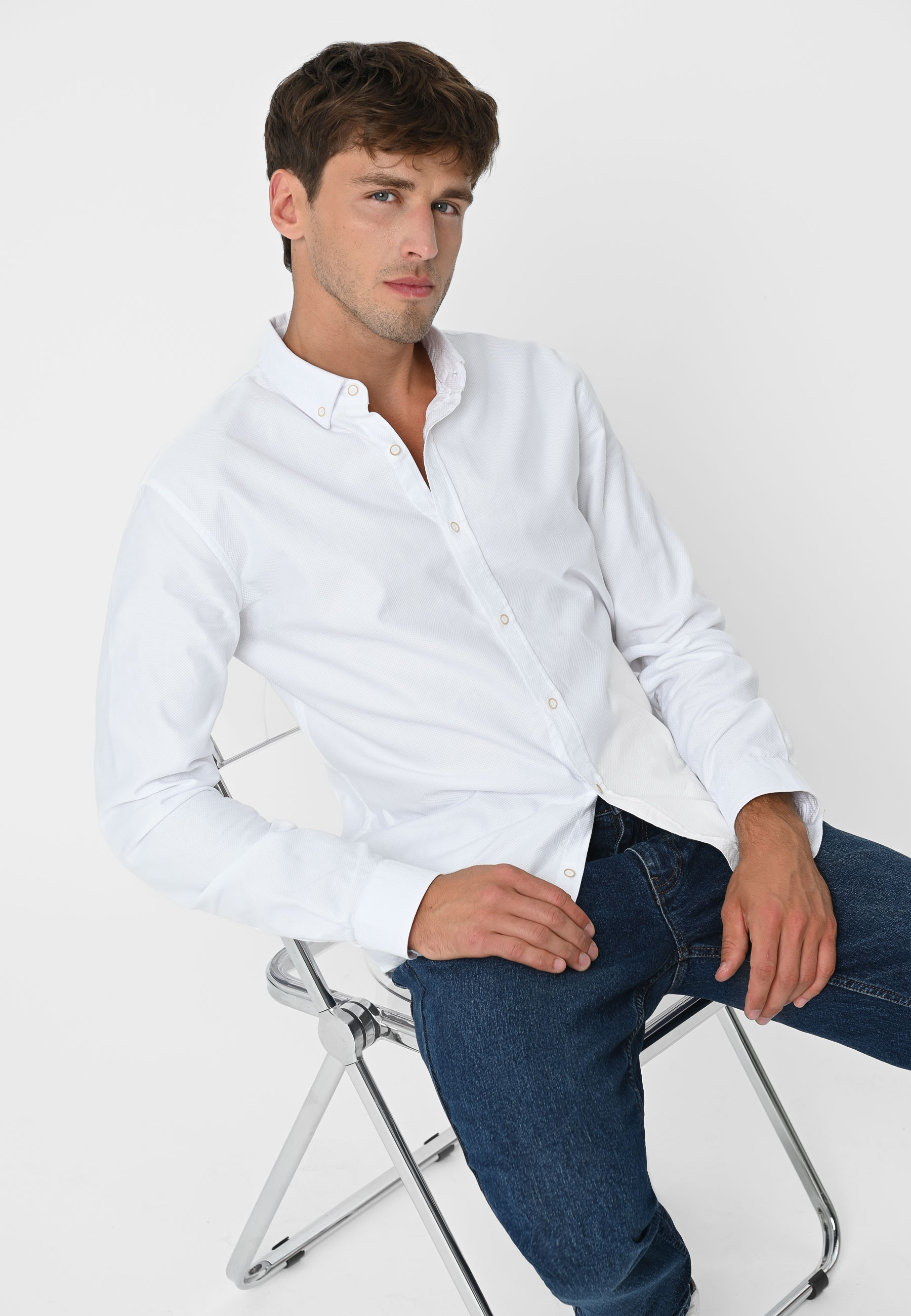 Biała koszula, Slim Fit, K-SALIX