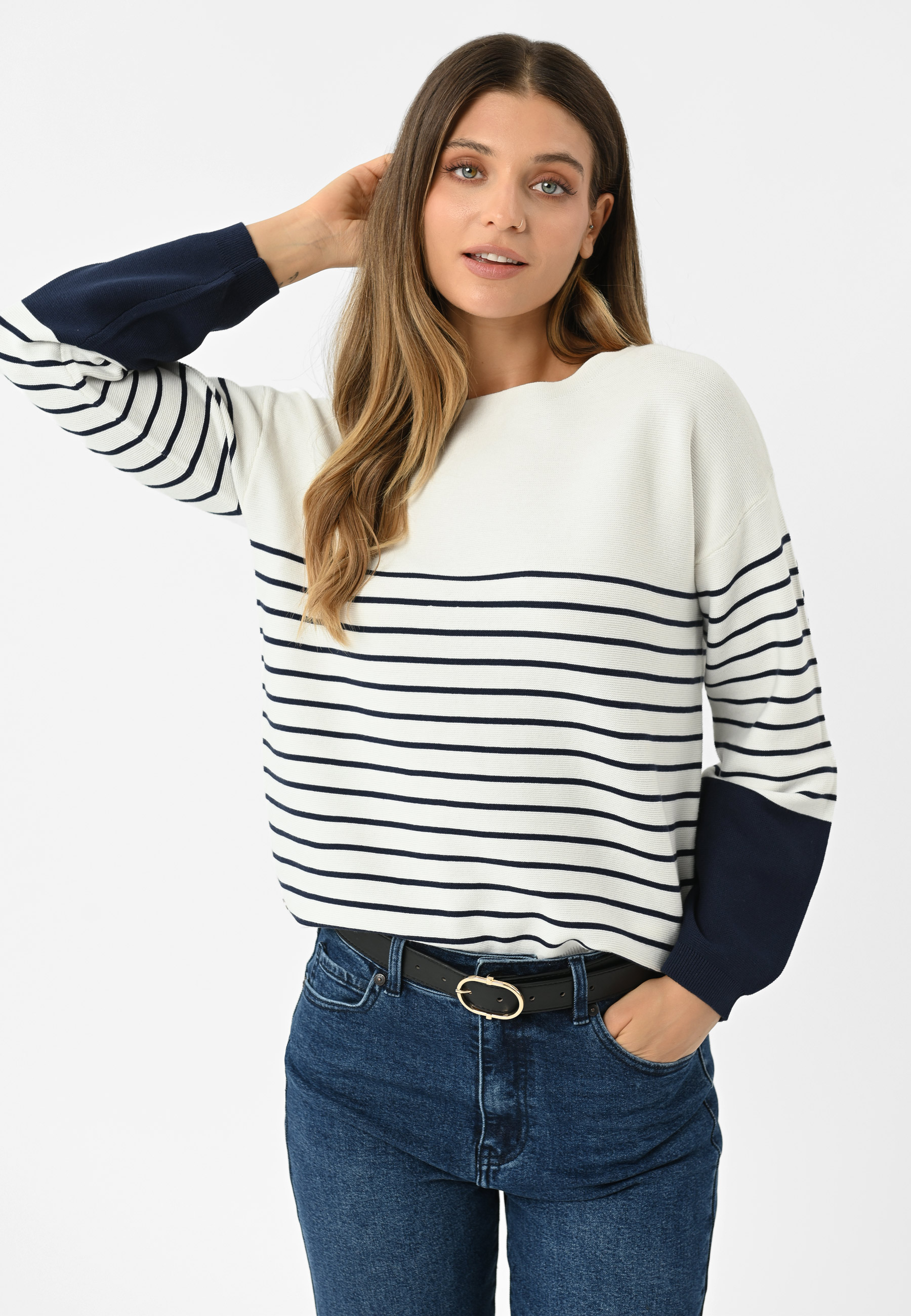 Sweter w paski S-MAGI