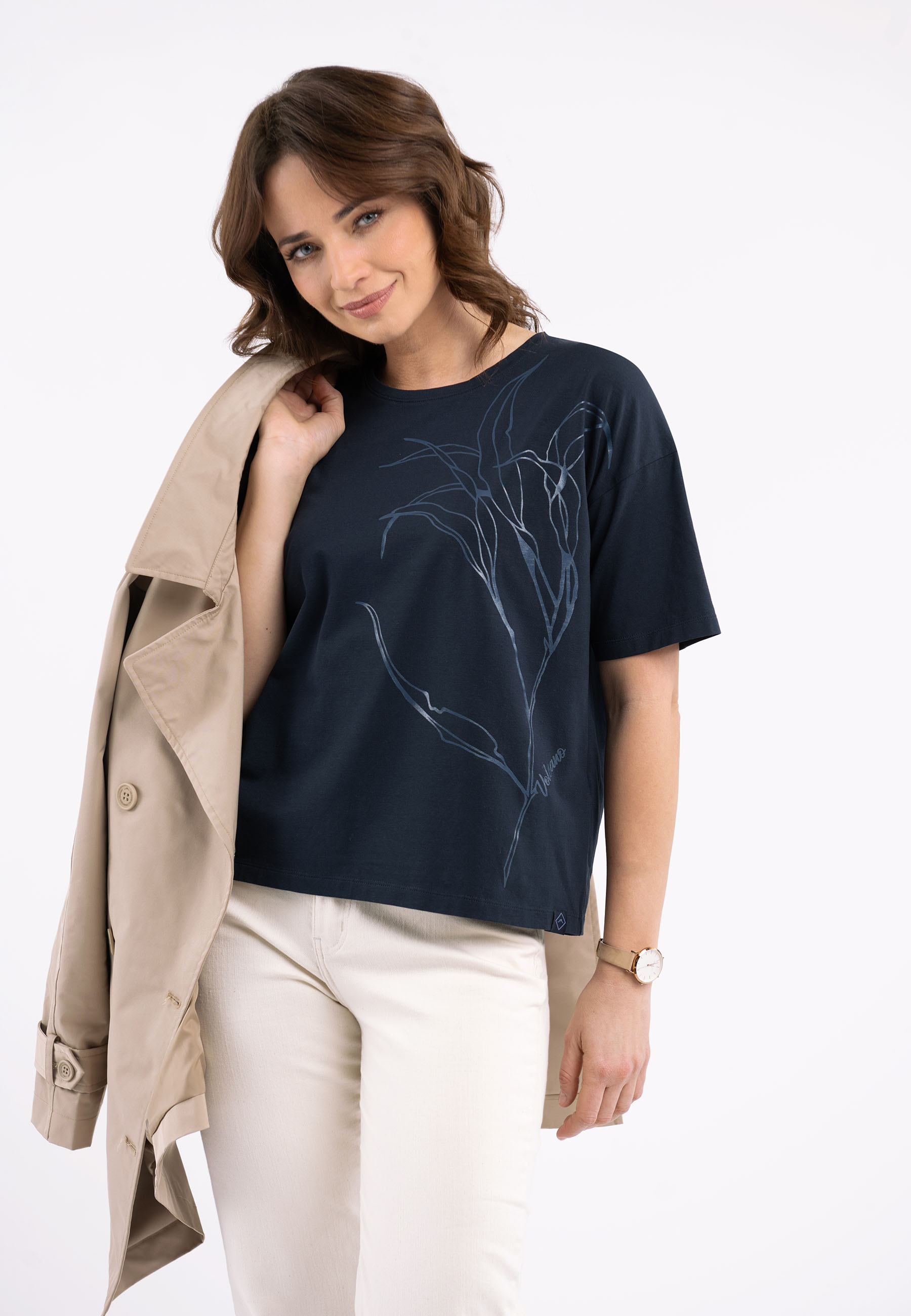 Bluzka z nadrukiem, Comfort Fit, T-CIRI