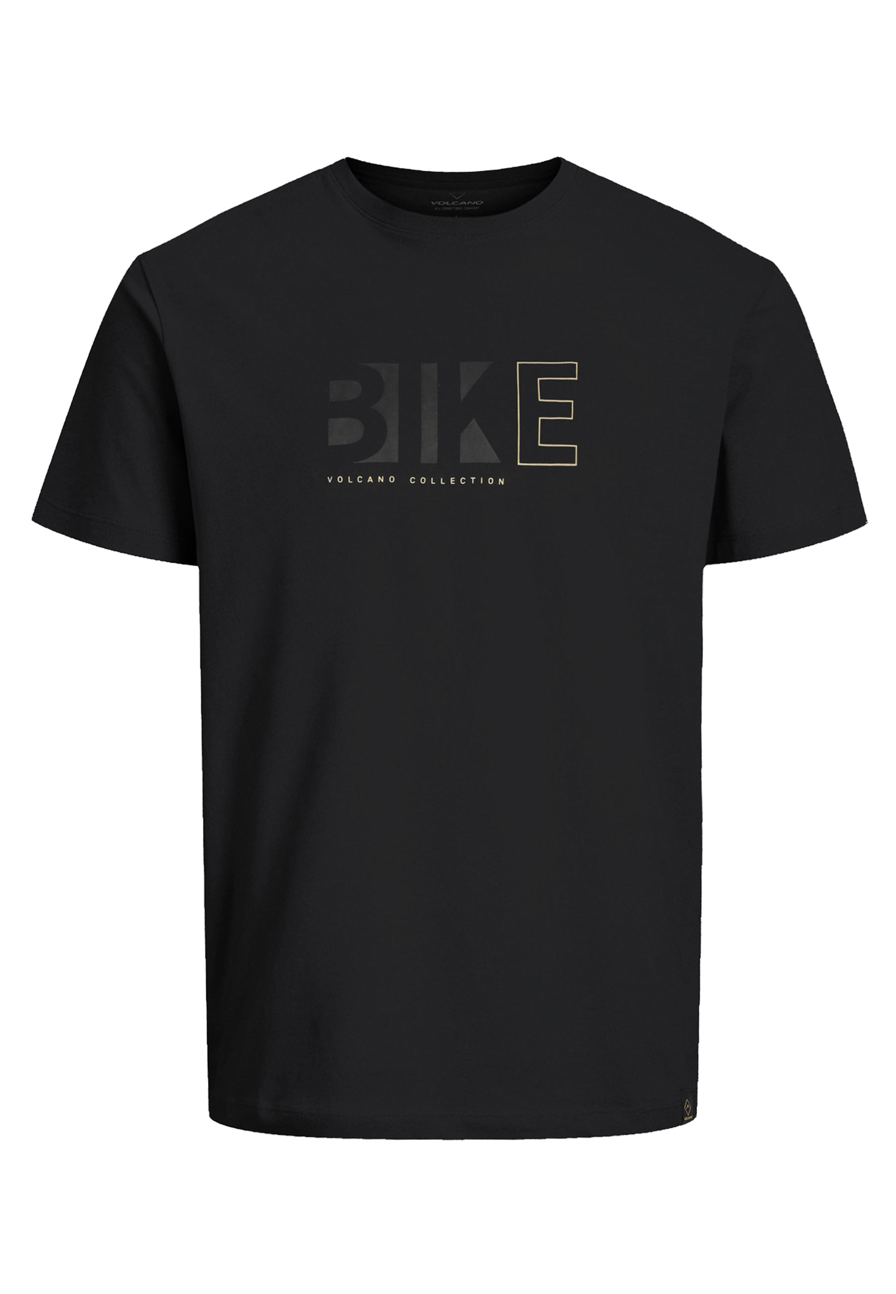 T-shirt męski czarny, Comfort Fit, T-EKIB
