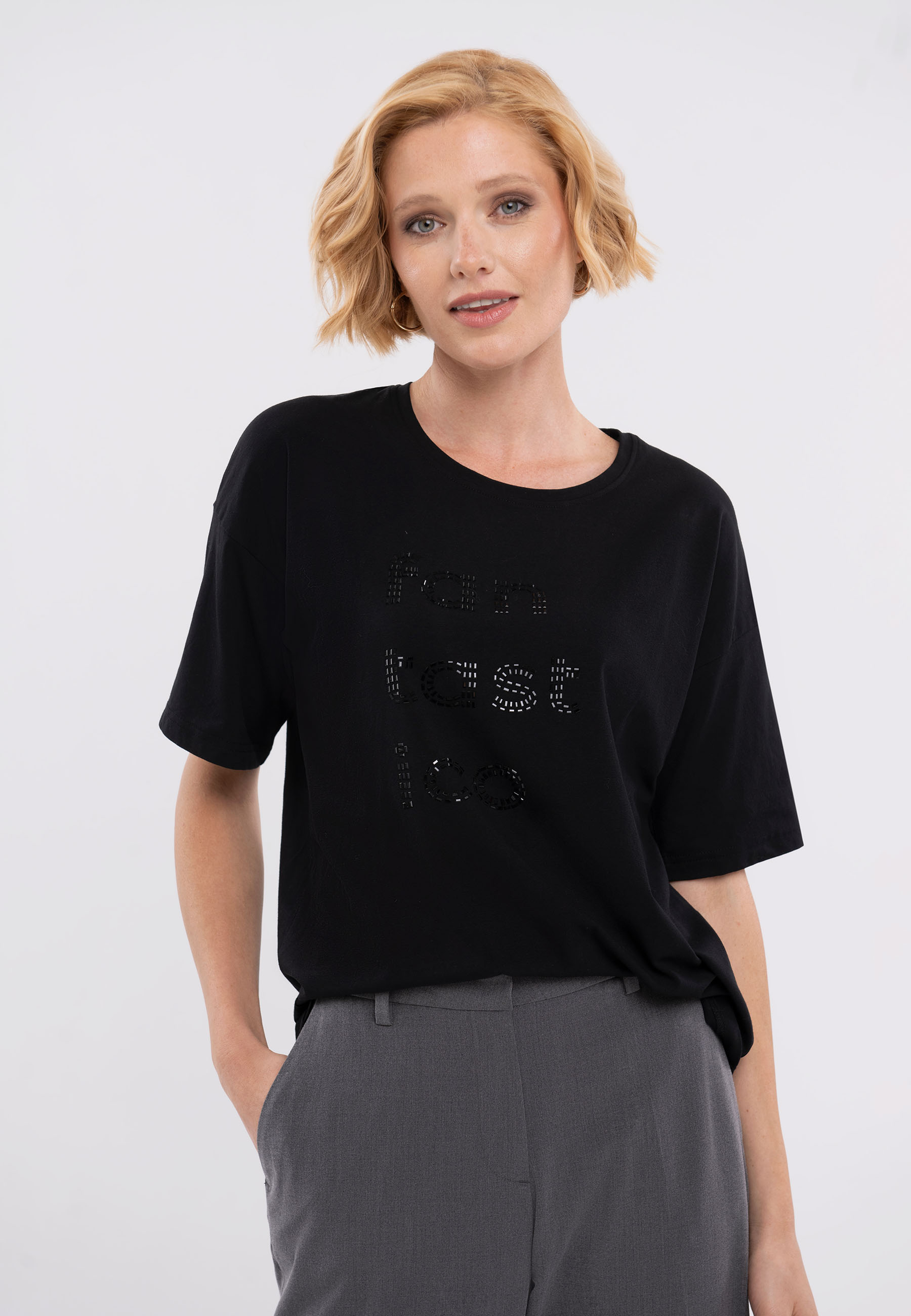 T-shirt z napisem, Comfort Fit, T-FANTASTICO