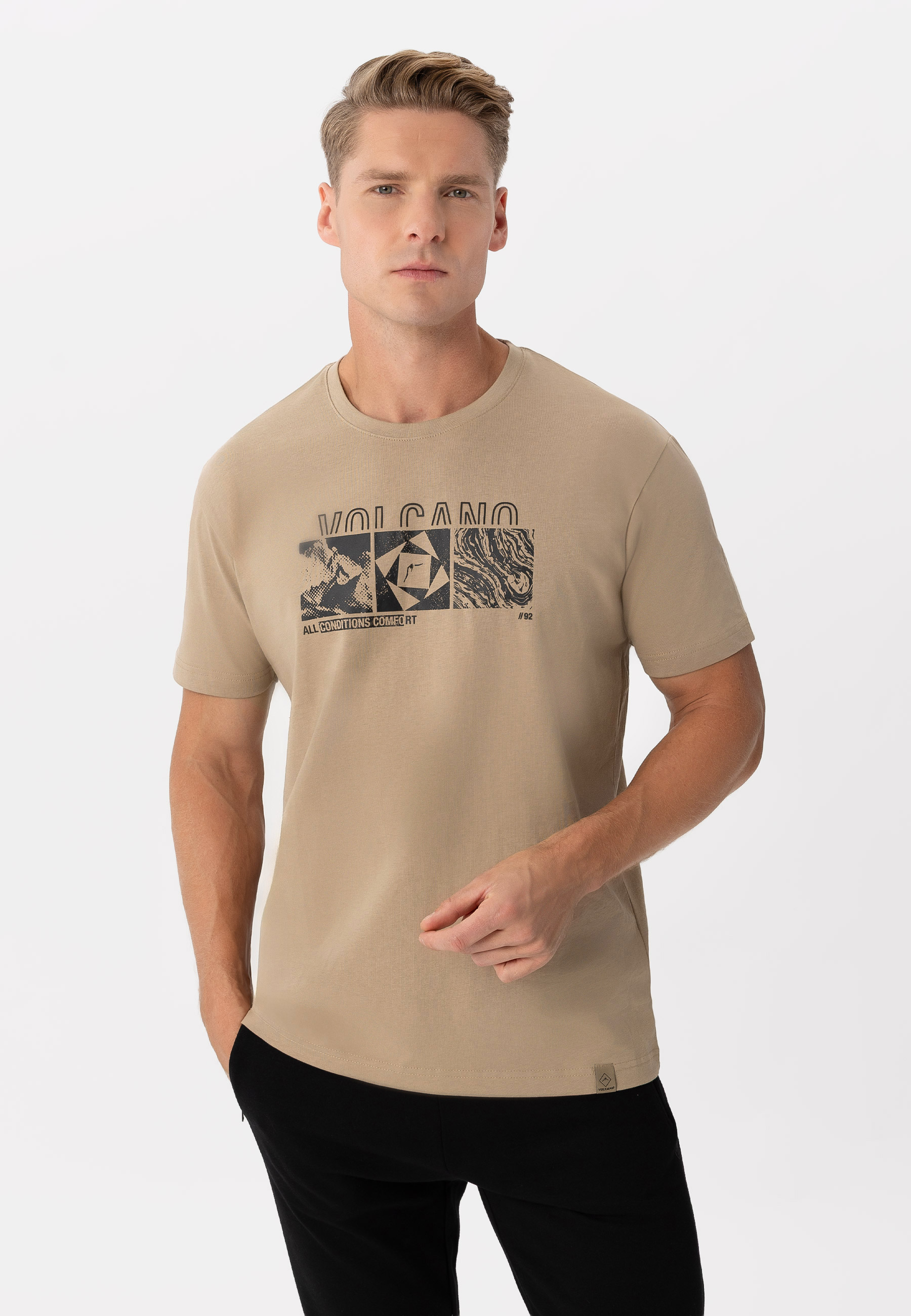 T-shirt z outdoorowym nadrukiem, Comfort Fit, T-KELLY