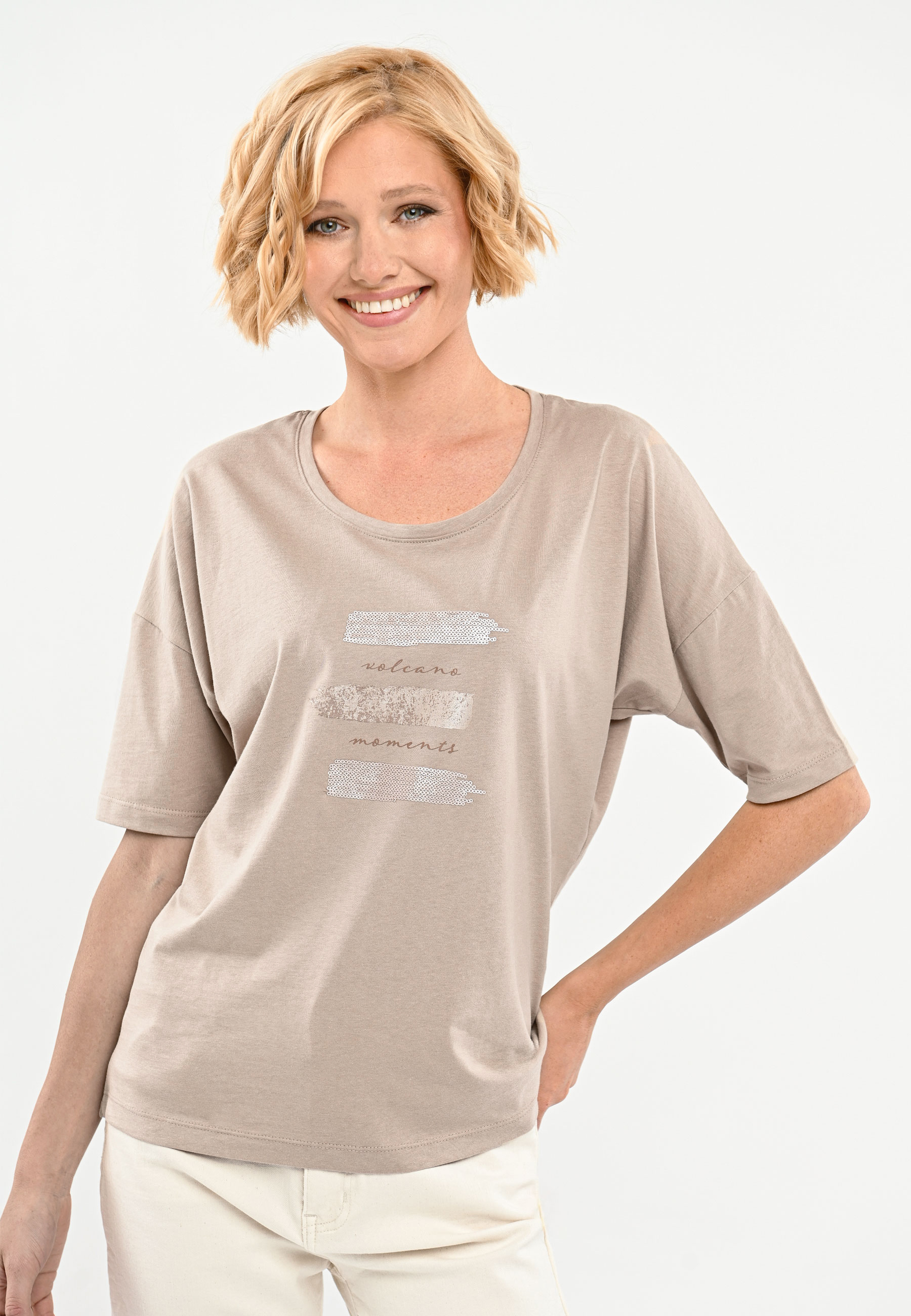Bluzka z printem, Comfort Fit, T-MOOM