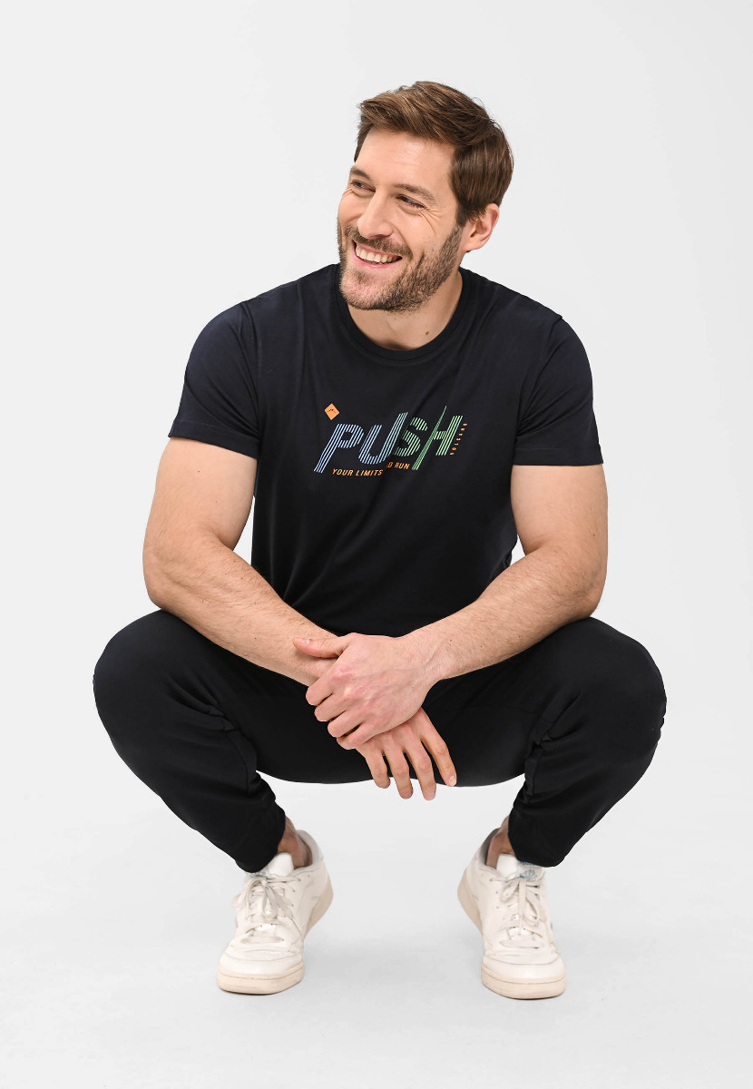Męski t-shirt z napisem T-PUSH
