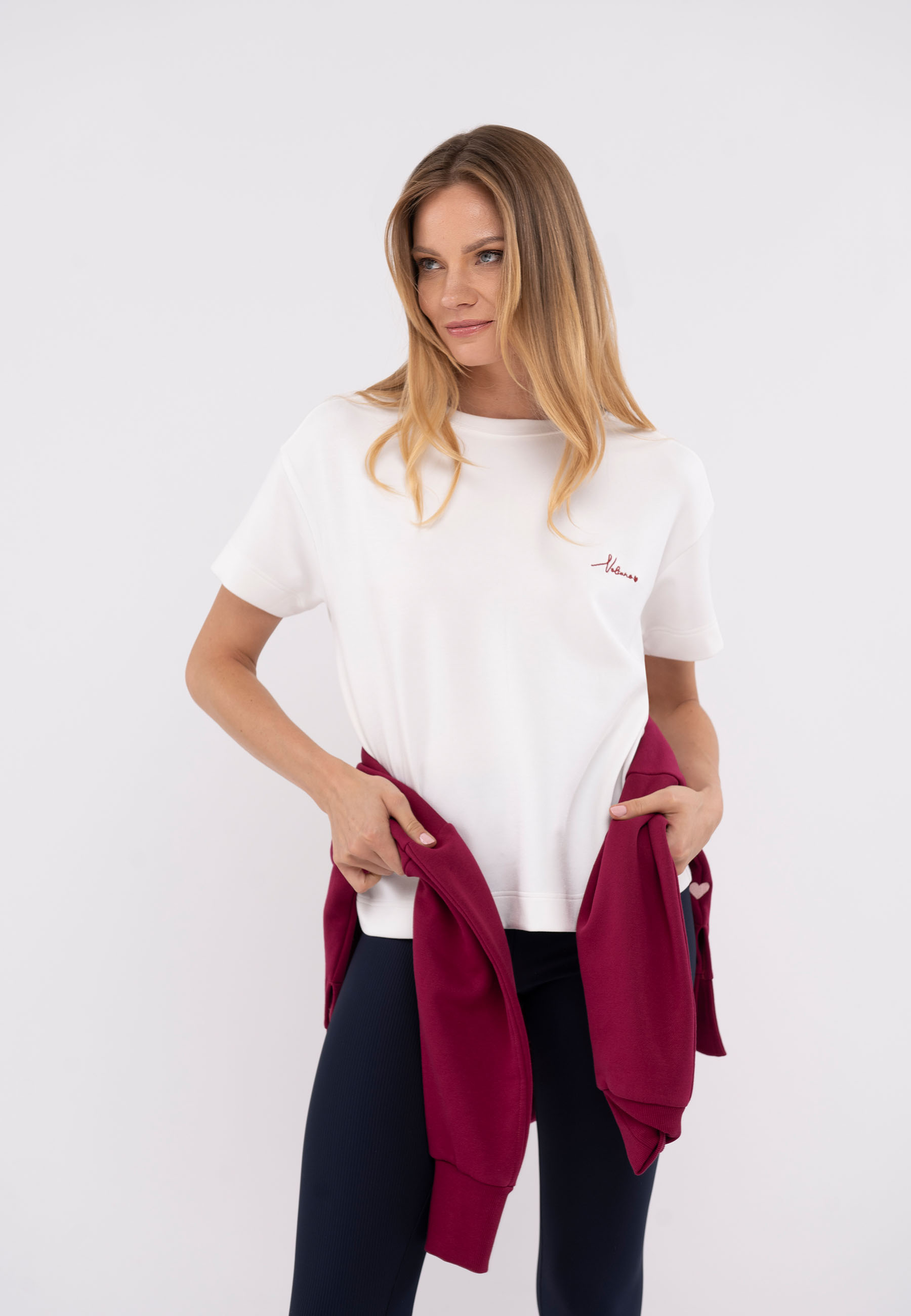Gładki t-shirt, Comfort Fit, T-YES