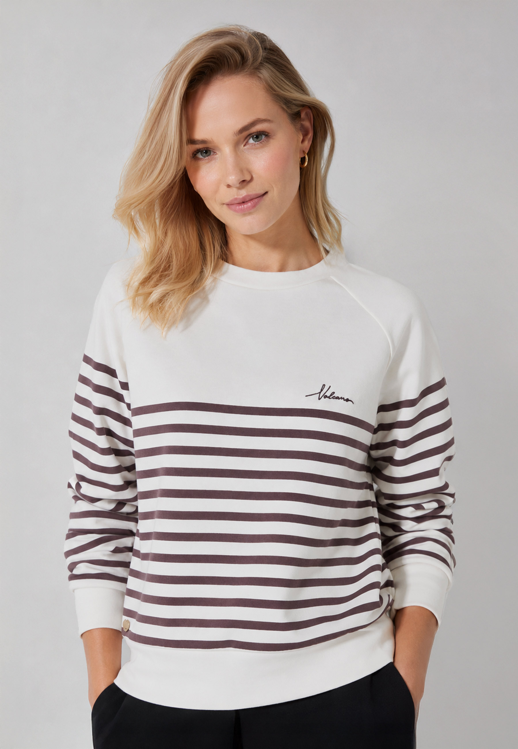 Luźna bluza w paski B-FRIGA