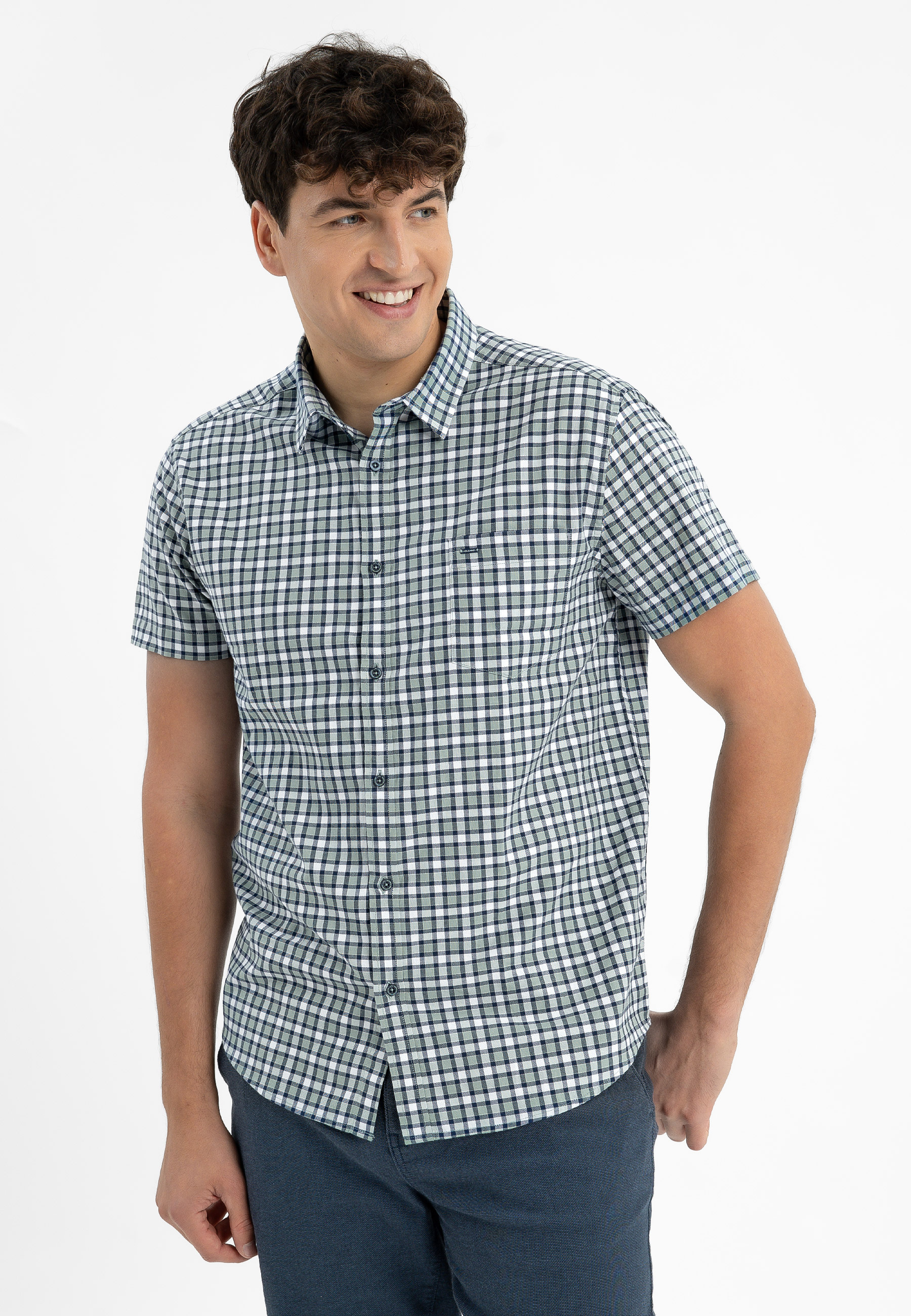 Koszula w kratkę, Regular Fit, C-ENDI