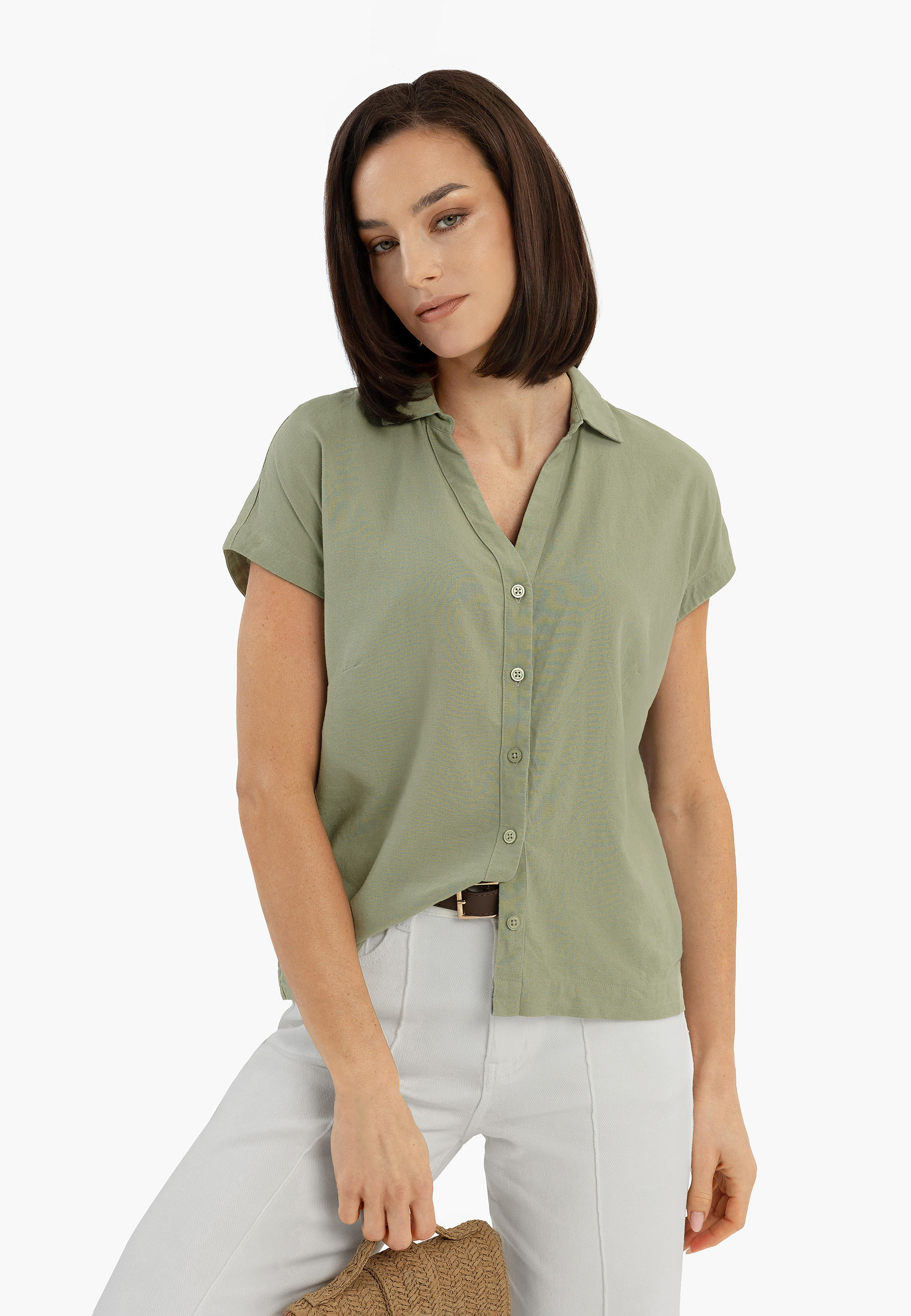 Koszula z lnem C-GUARE