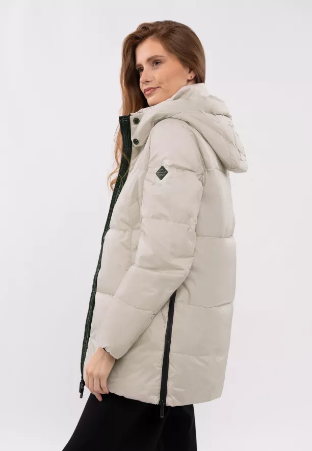 Kurtka damska na zimę z odpinanym kapturem J-GIULIA