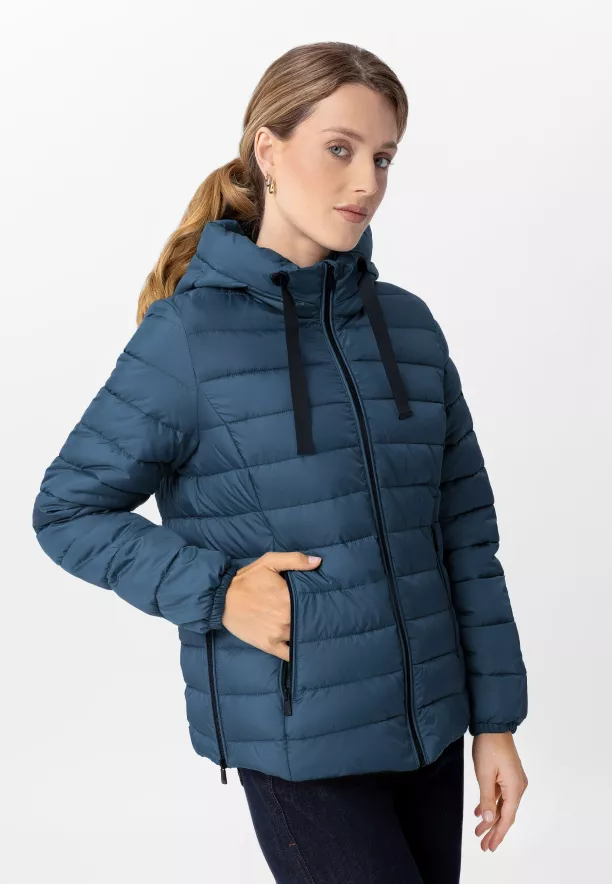 Niebieska pikowania kurtka damska przejściowa J-NORDIC