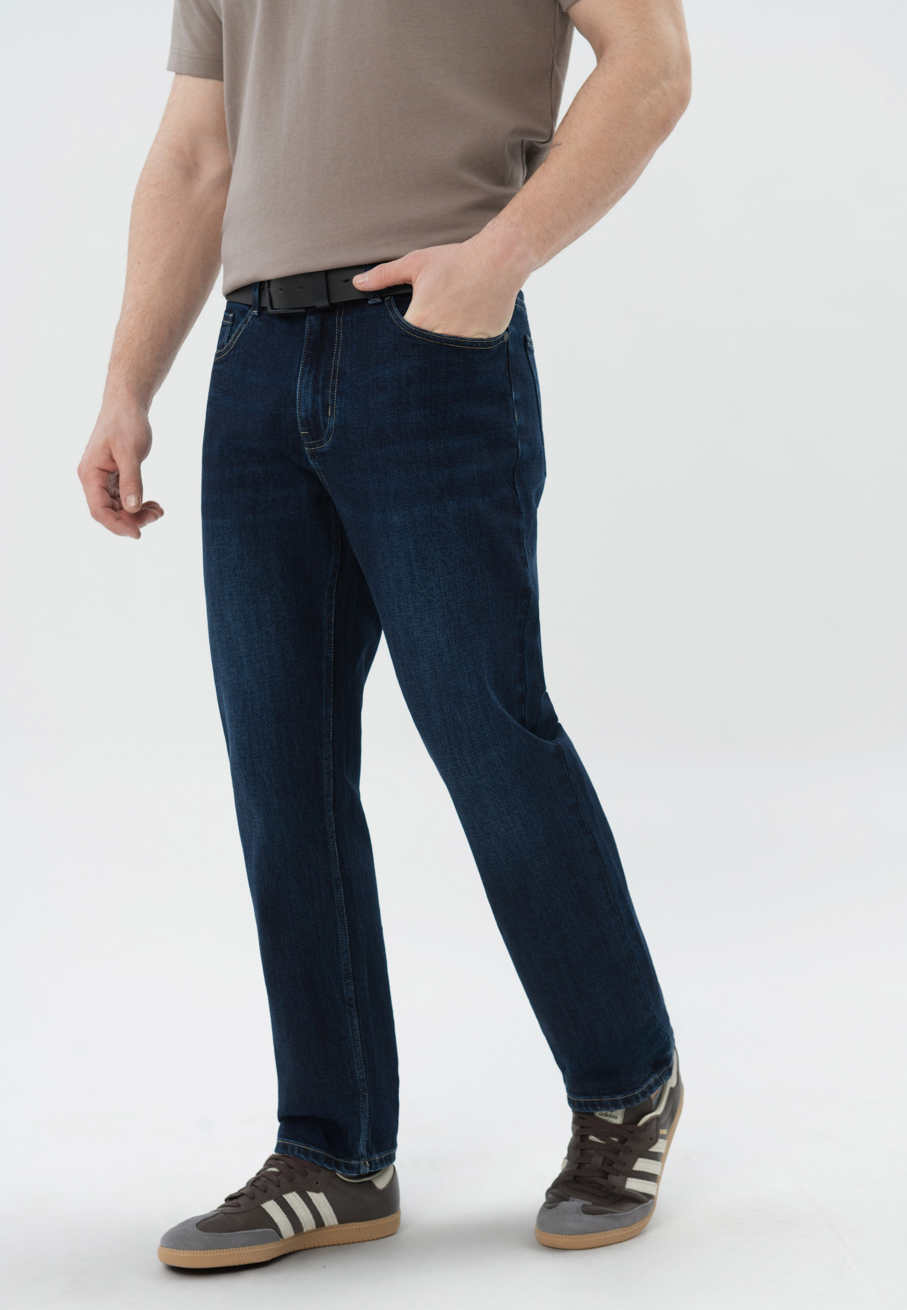 Granatowe jeansy, Regular Fit, D-JERRY