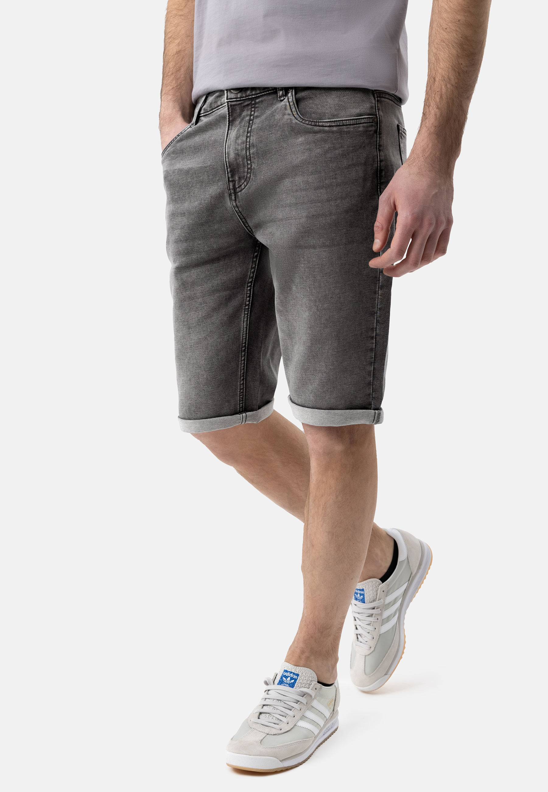 Szare szorty jeansowe E-MEXT