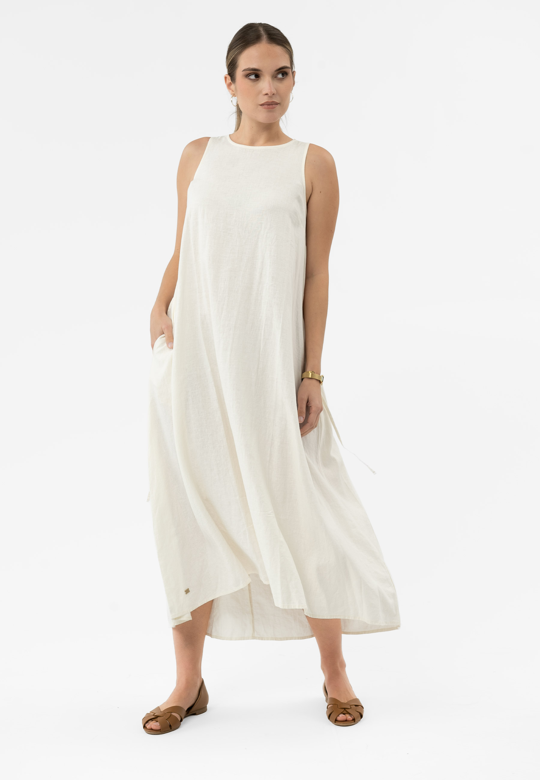 Sukienka oversize z lnem G-MAKAYLA