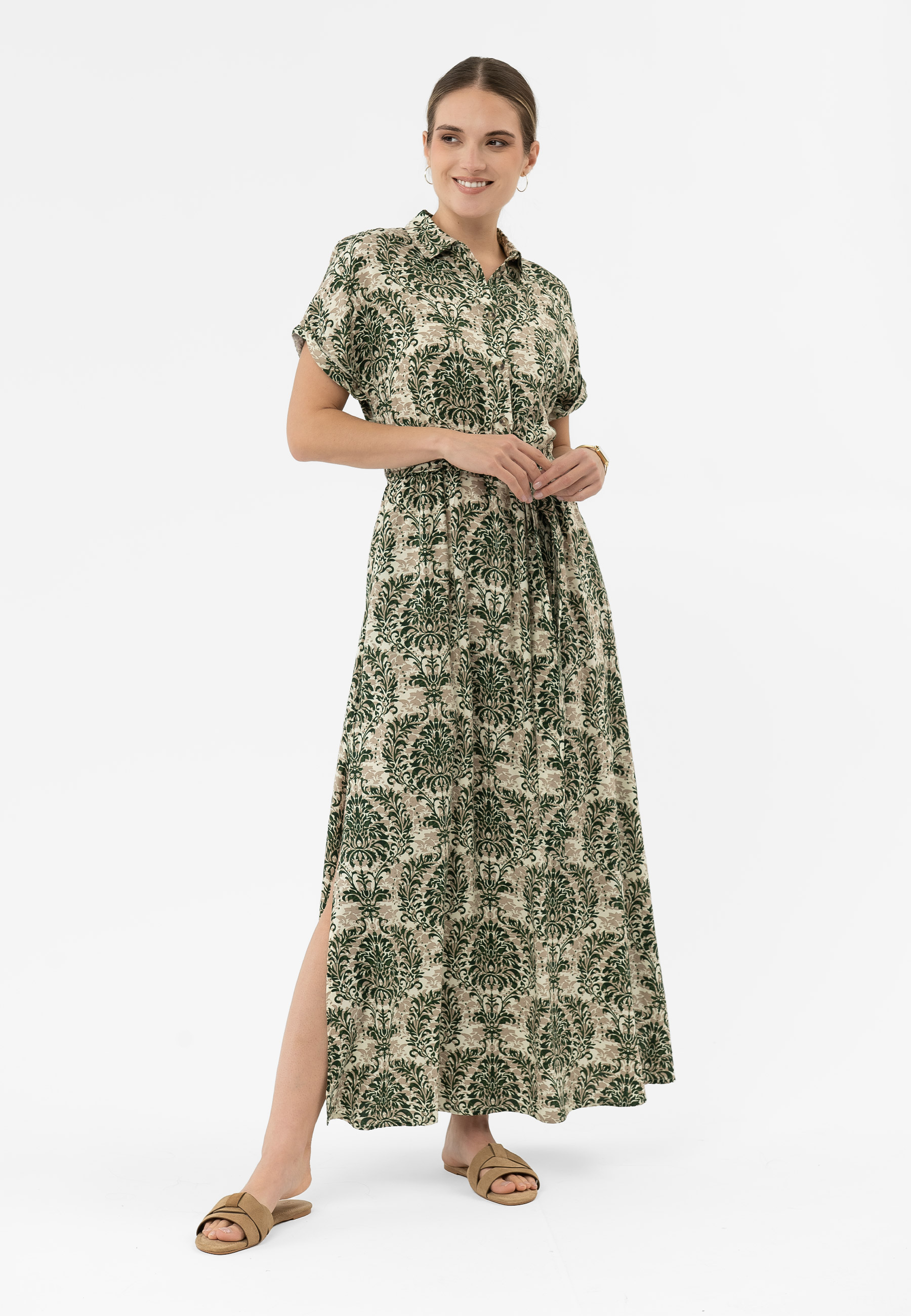 Długa, wzorzysta sukienka G-PARI