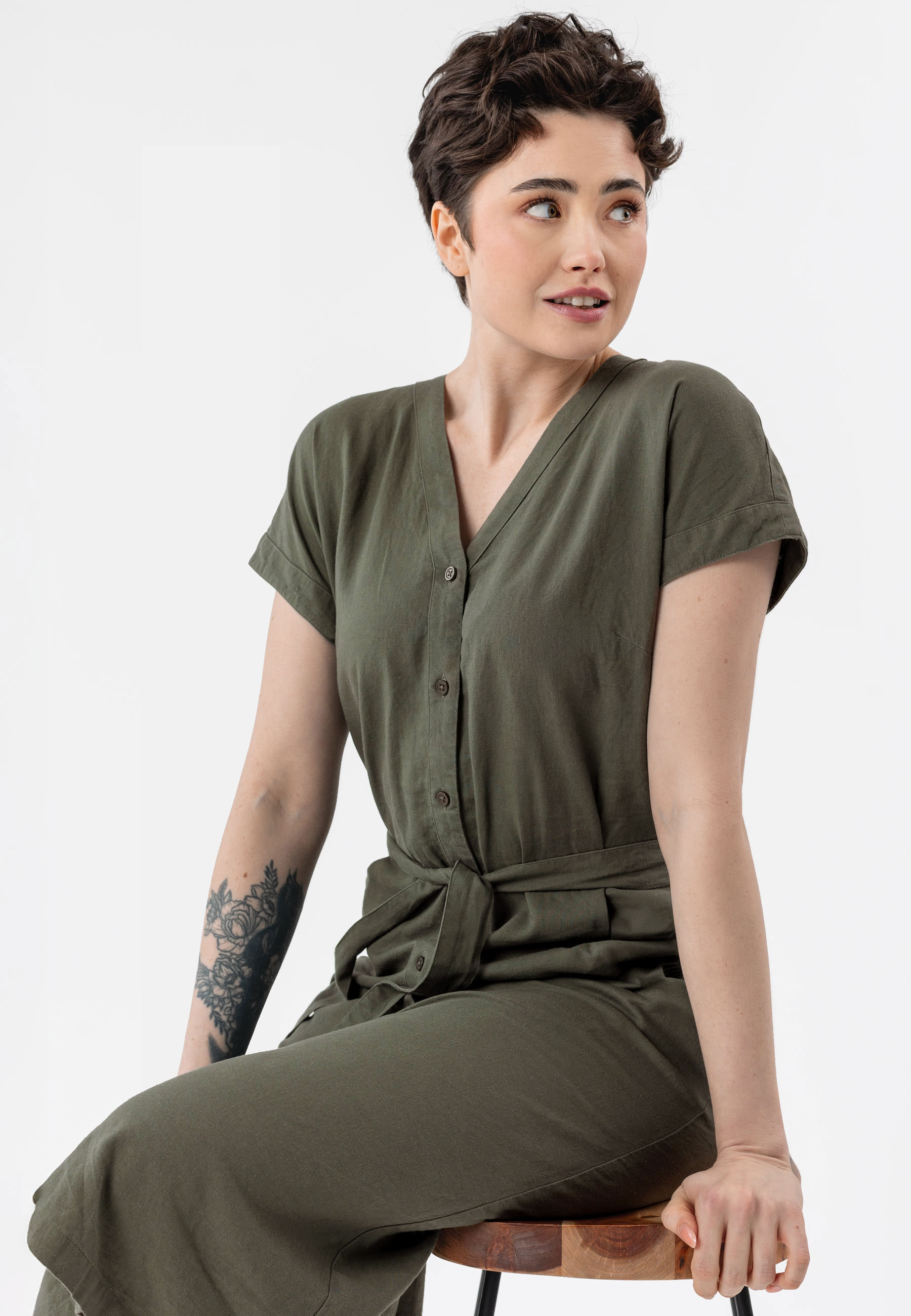 Sukienka z lnem G-SUNRAY