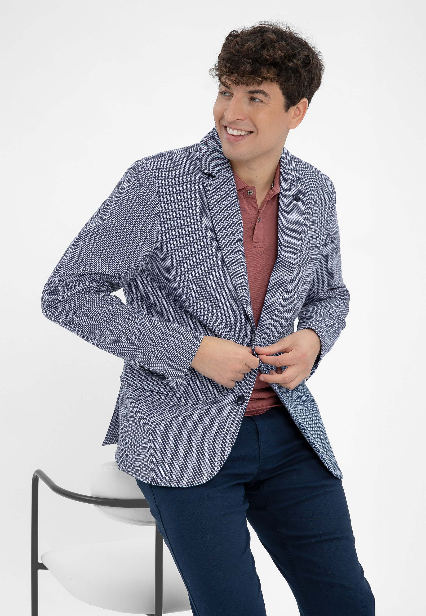 Marynarka bawełniana jednorzędowa JB-TENDER