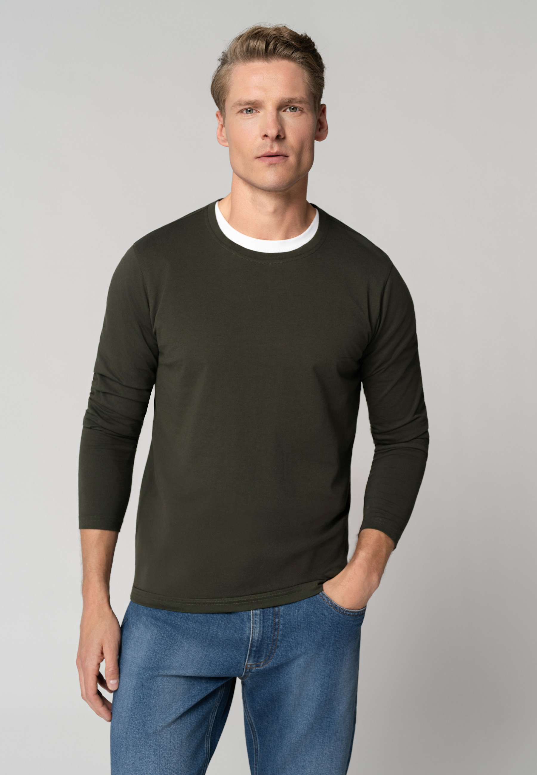 Longsleeve khaki L-HALS