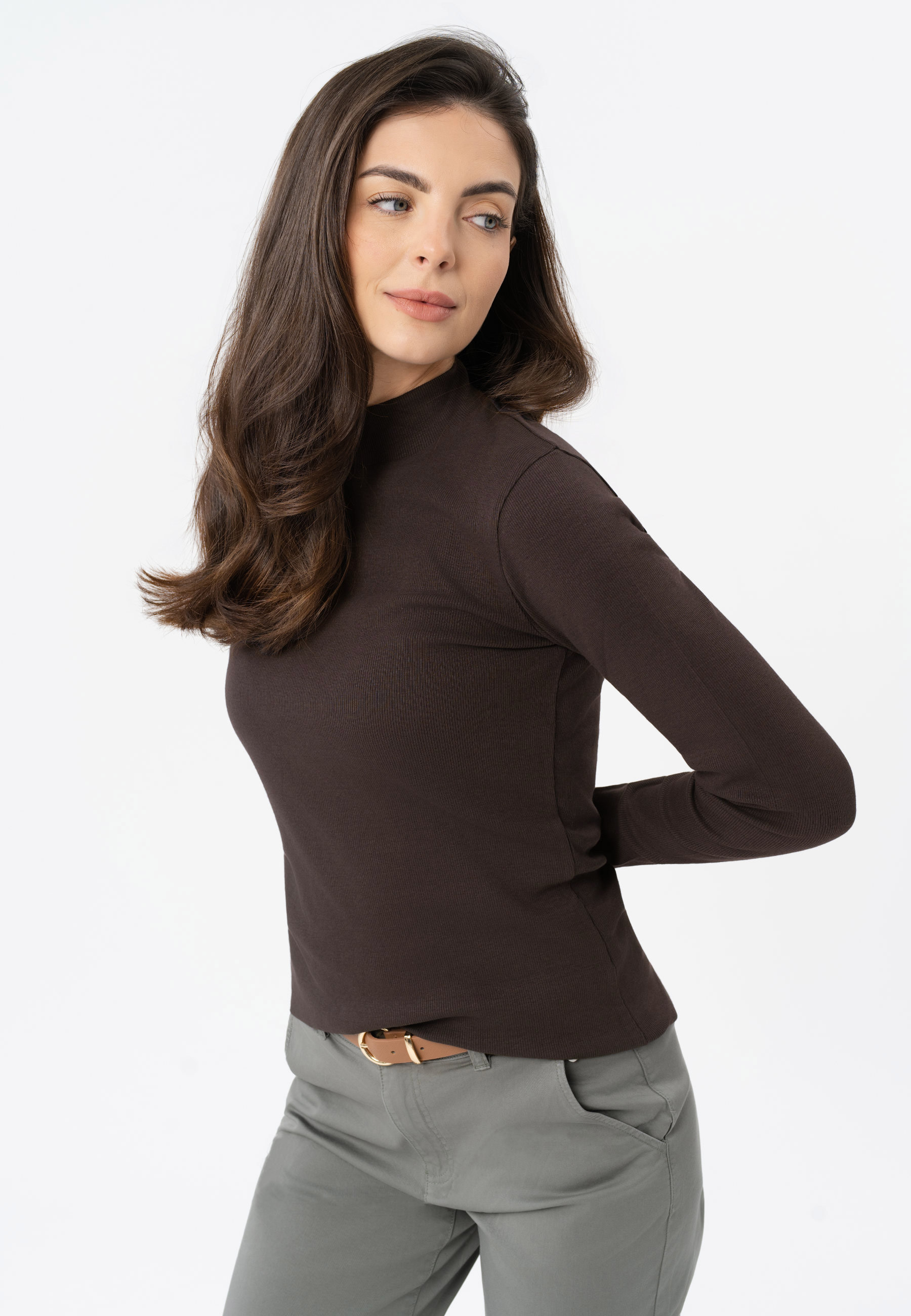 Longsleeve z damski z golfem L-INGURI