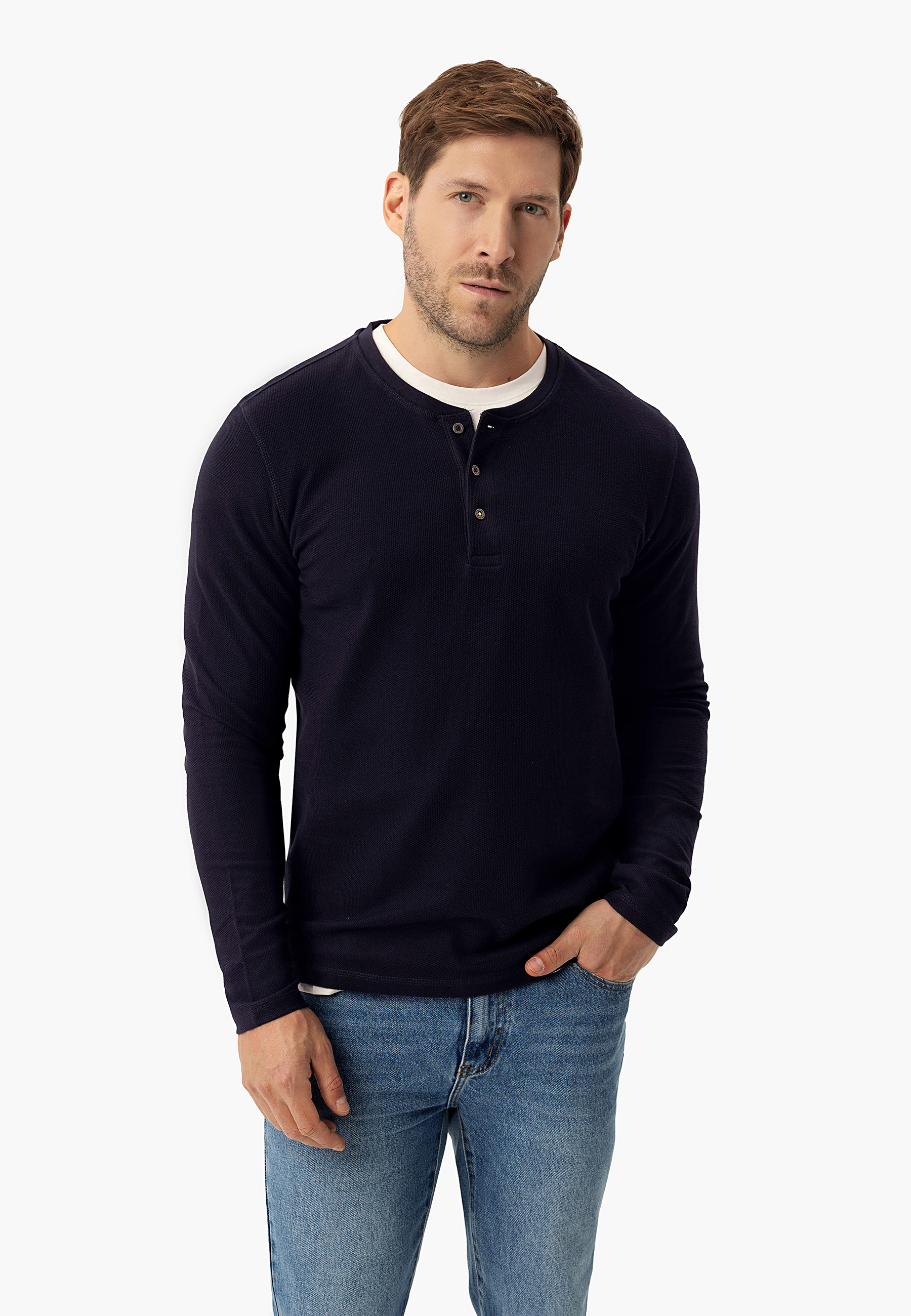 Longsleeve ze strukturą L-ONYX