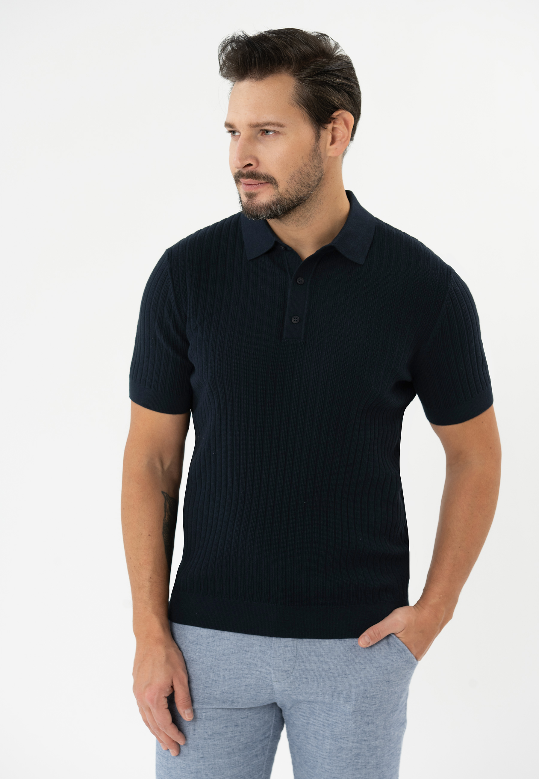 Koszulka polo z dzianiny O-DRUMI