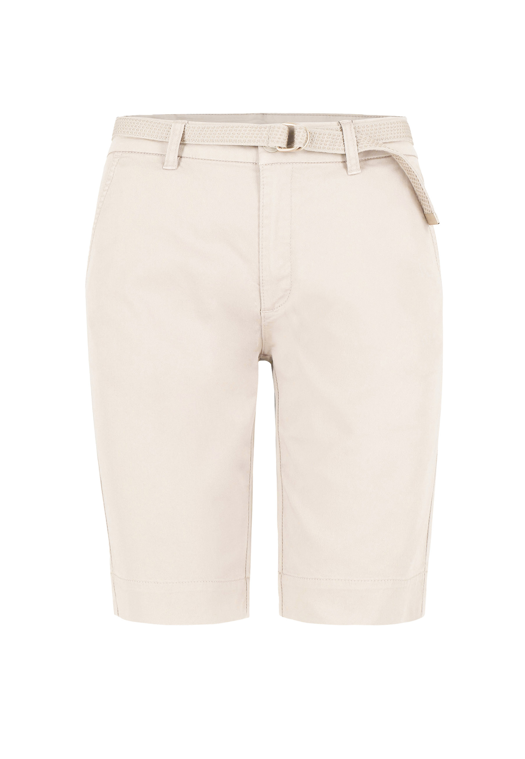 Materiałowe szorty z paskiem P-MIYA