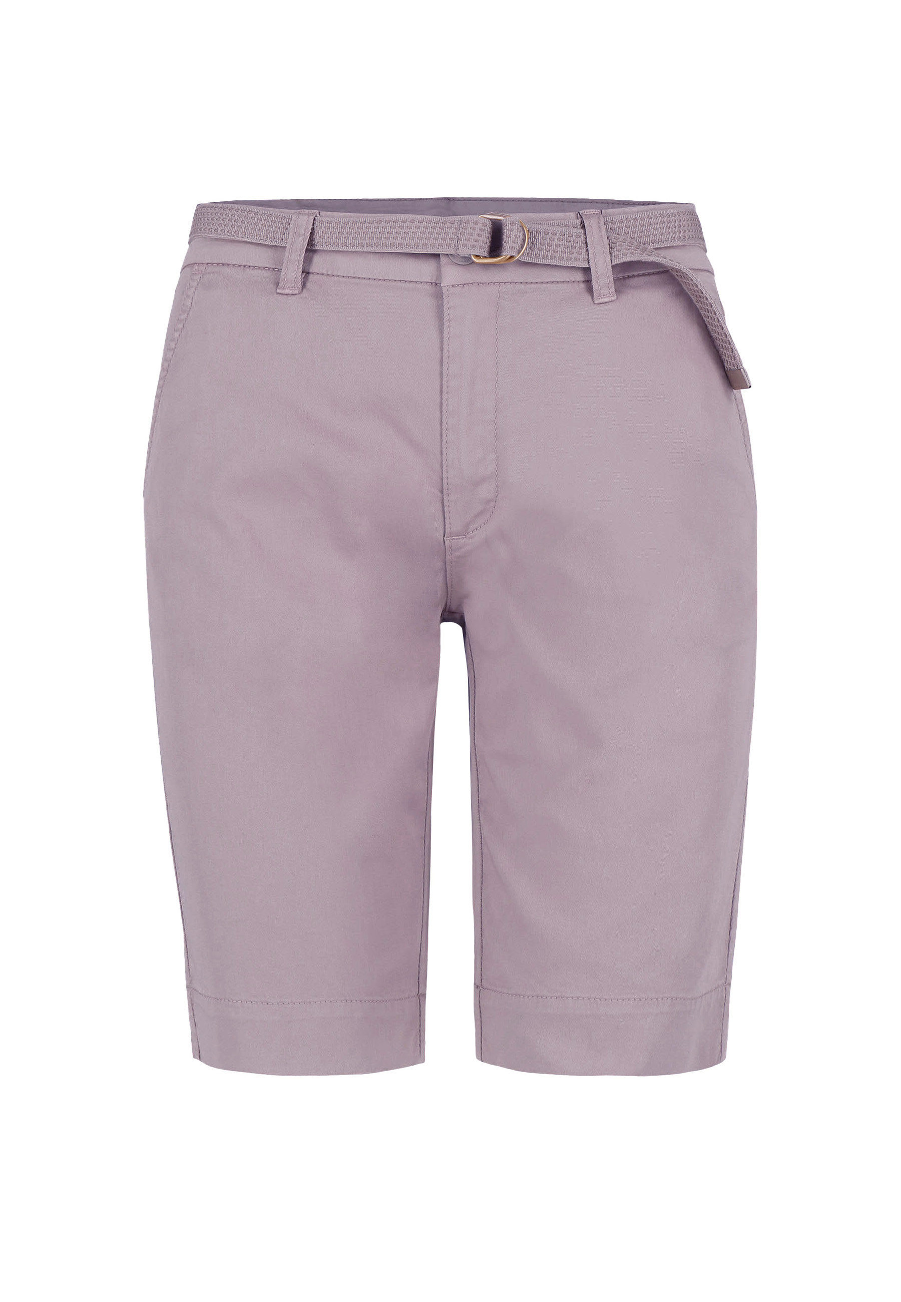 Materiałowe szorty z paskiem P-MIYA