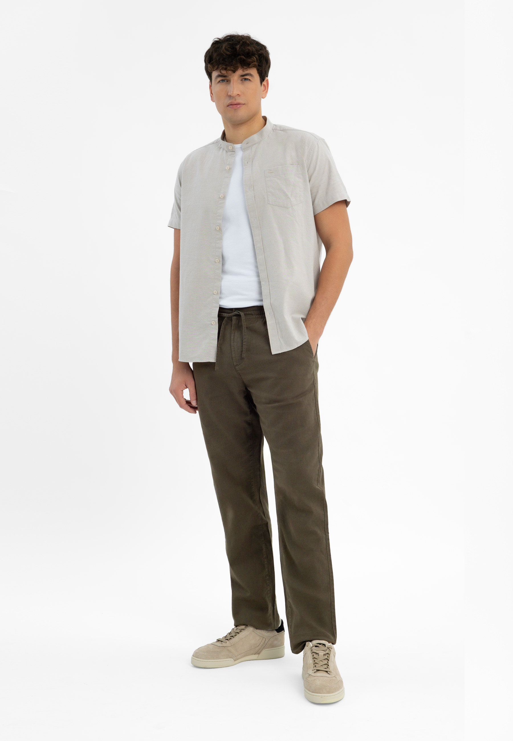 Letnie spodnie z lnem R-LEMAR