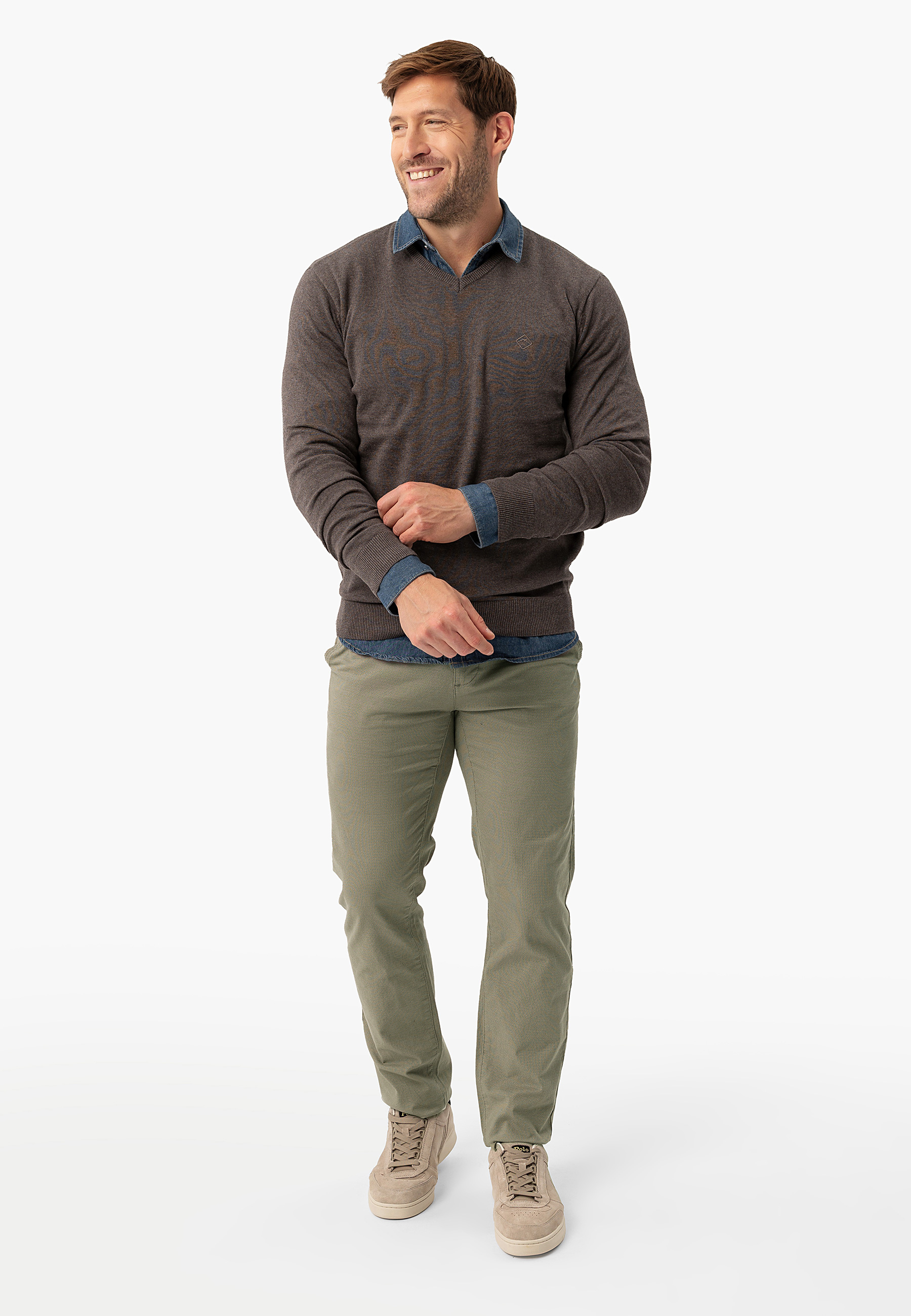 Spodnie chinosy khaki R-PARKS