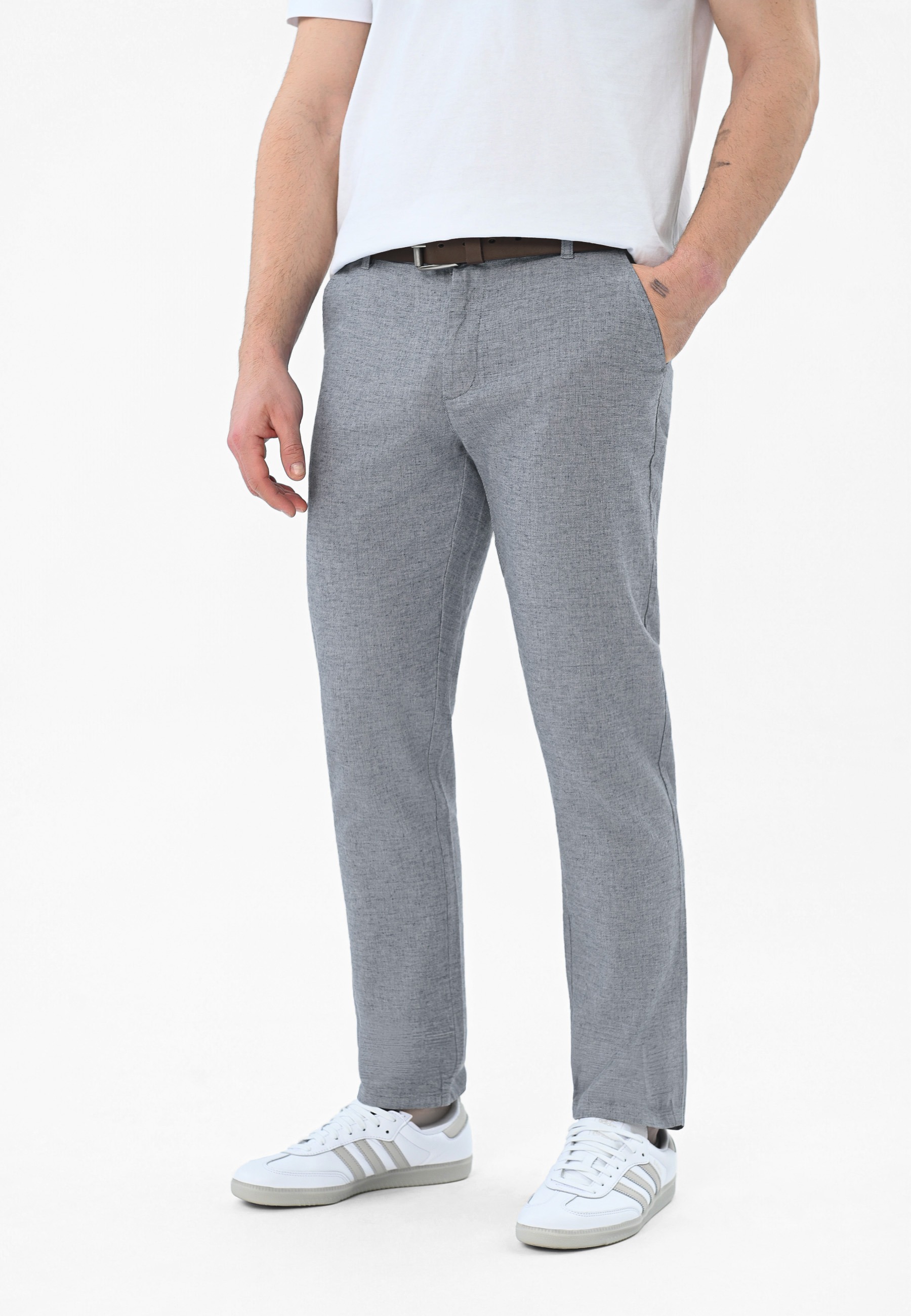 Materiałowe spodnie R-TONI