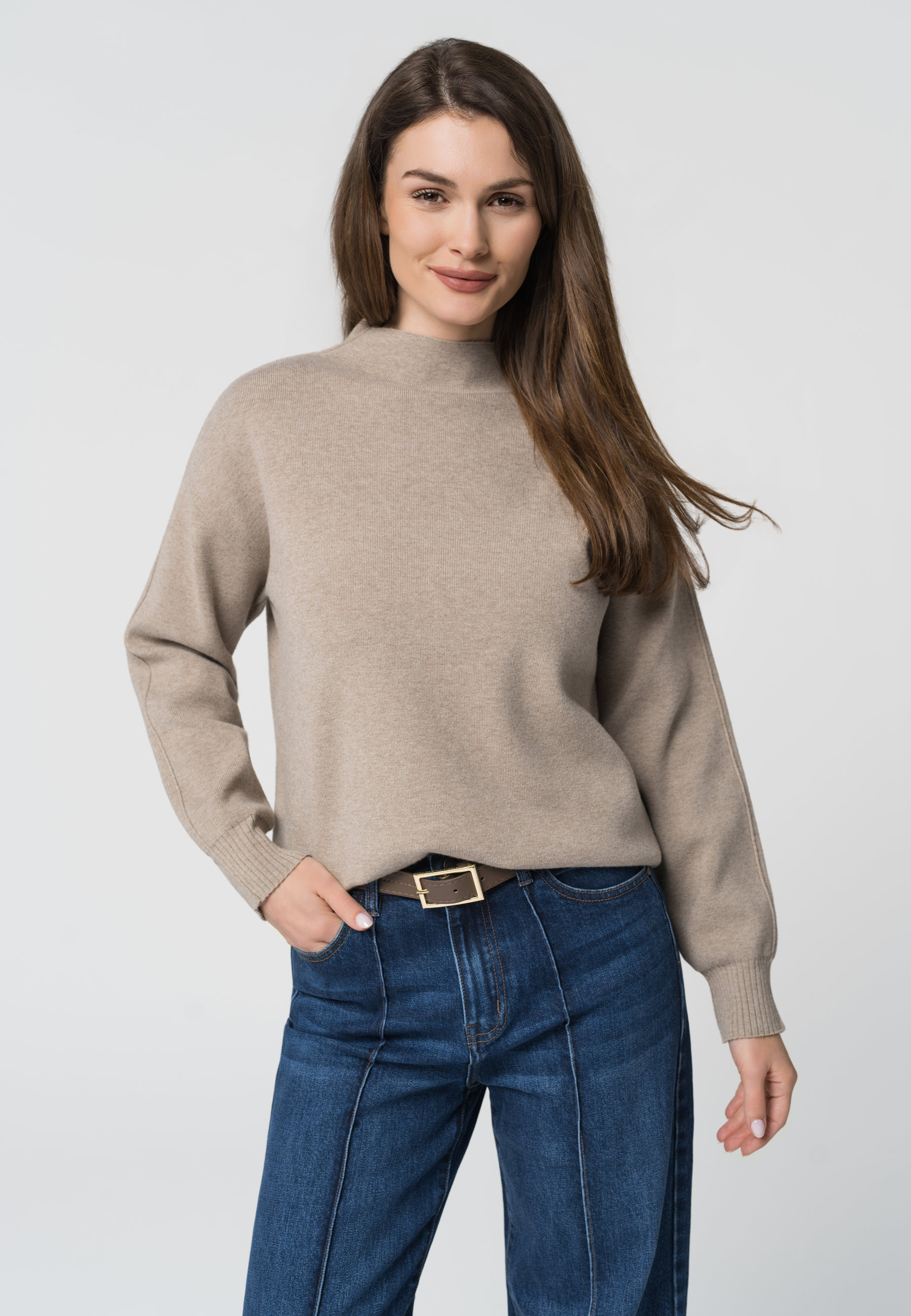 Sweter z półgolfem S-SARA