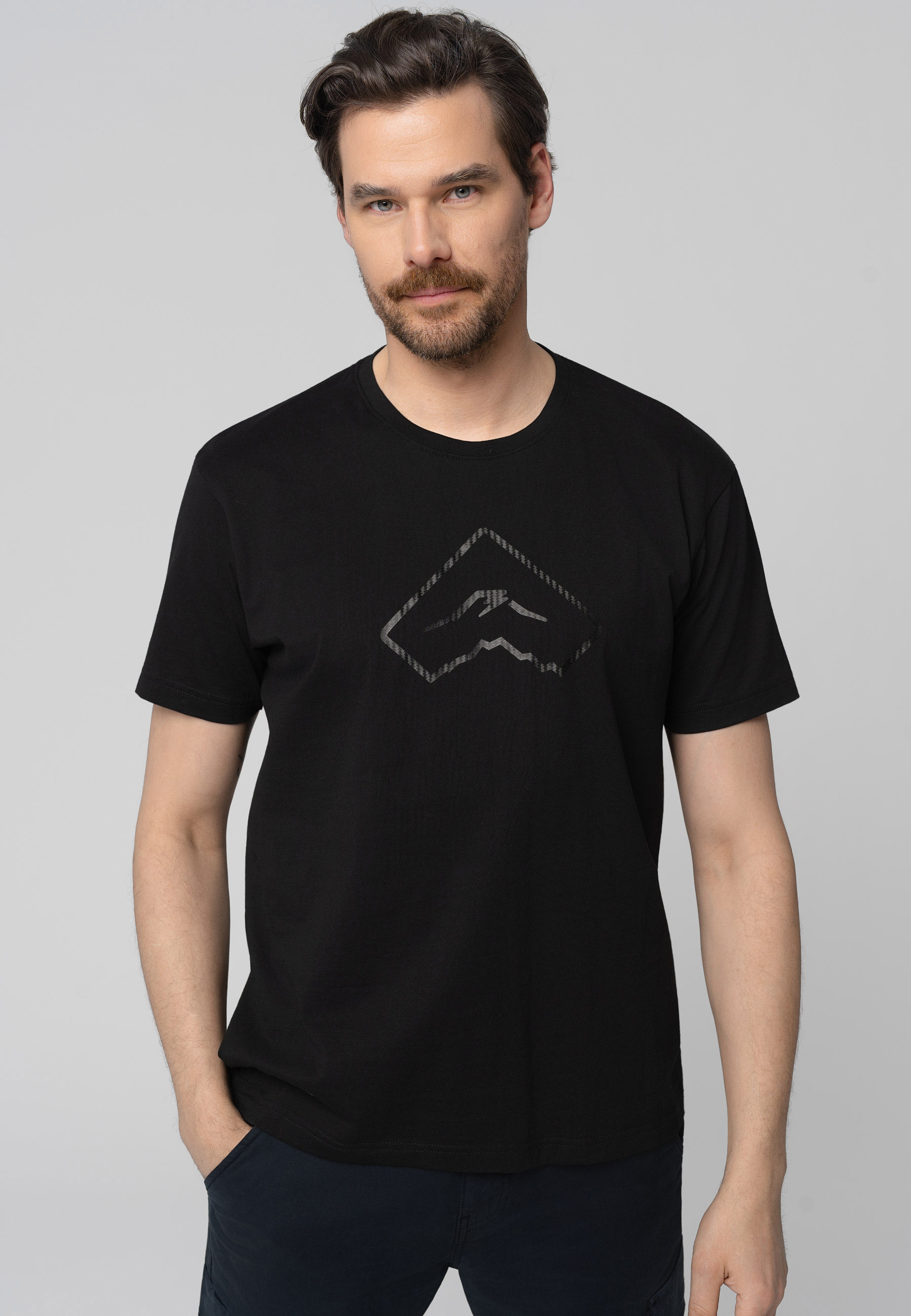 T-shirt z logo, Comfort Fit, T-CARB
