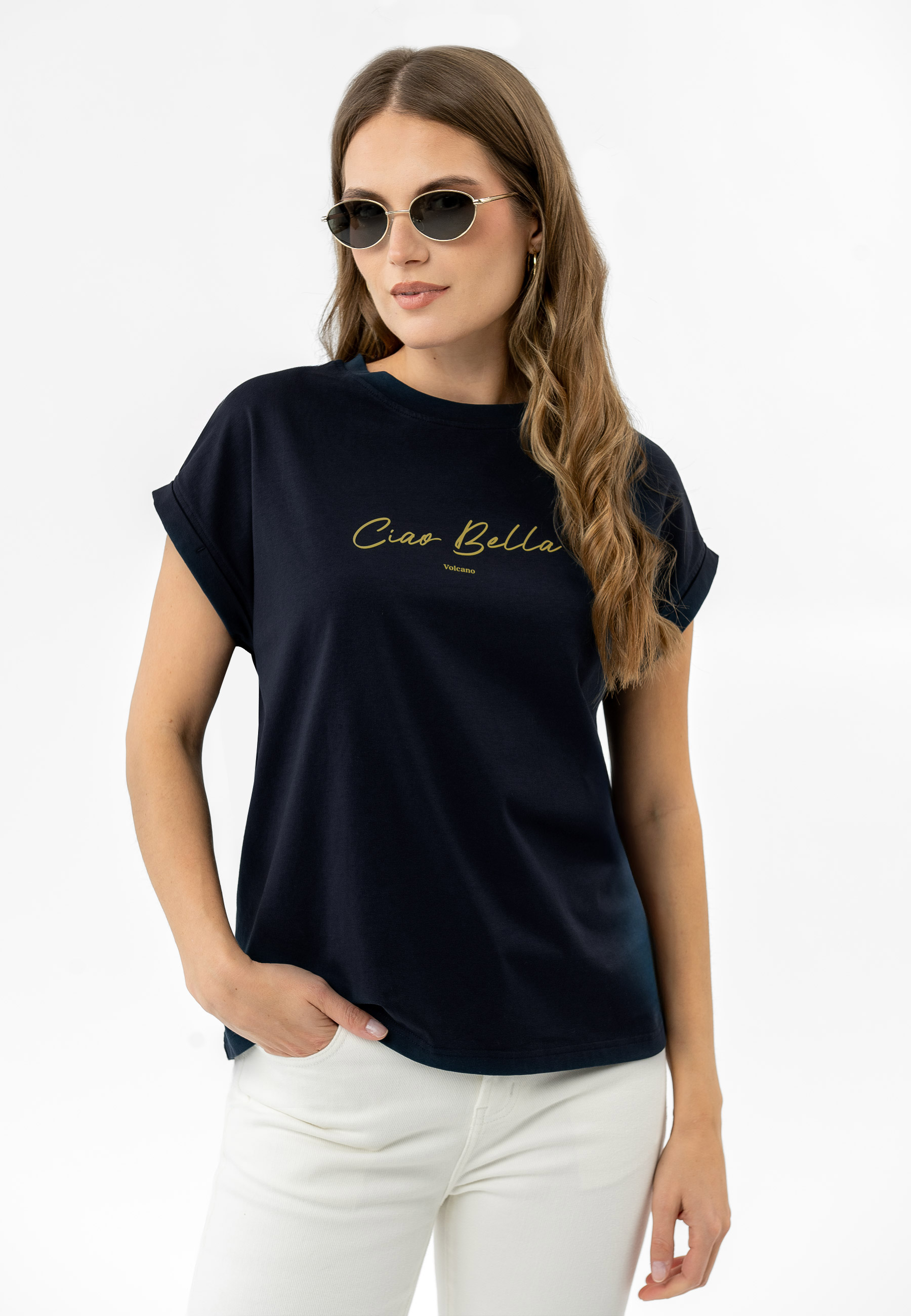 Koszulka z napisem, Comfort Fit, T-CIA