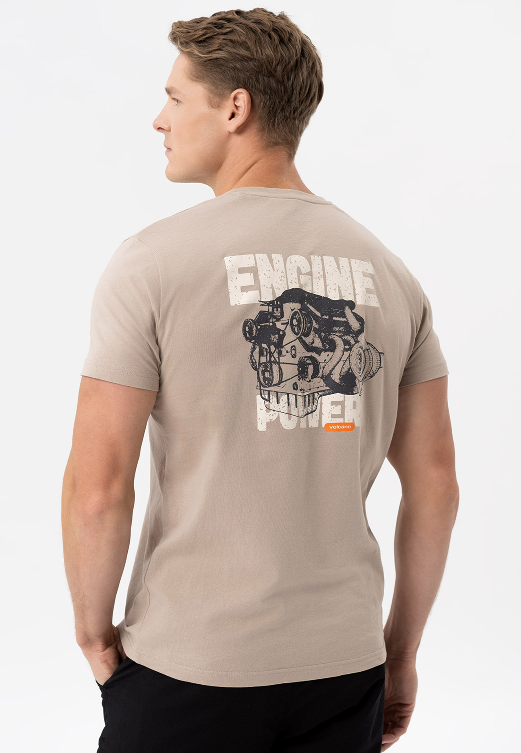 T-shirt z nadrukiem na plecach T-ENGIN