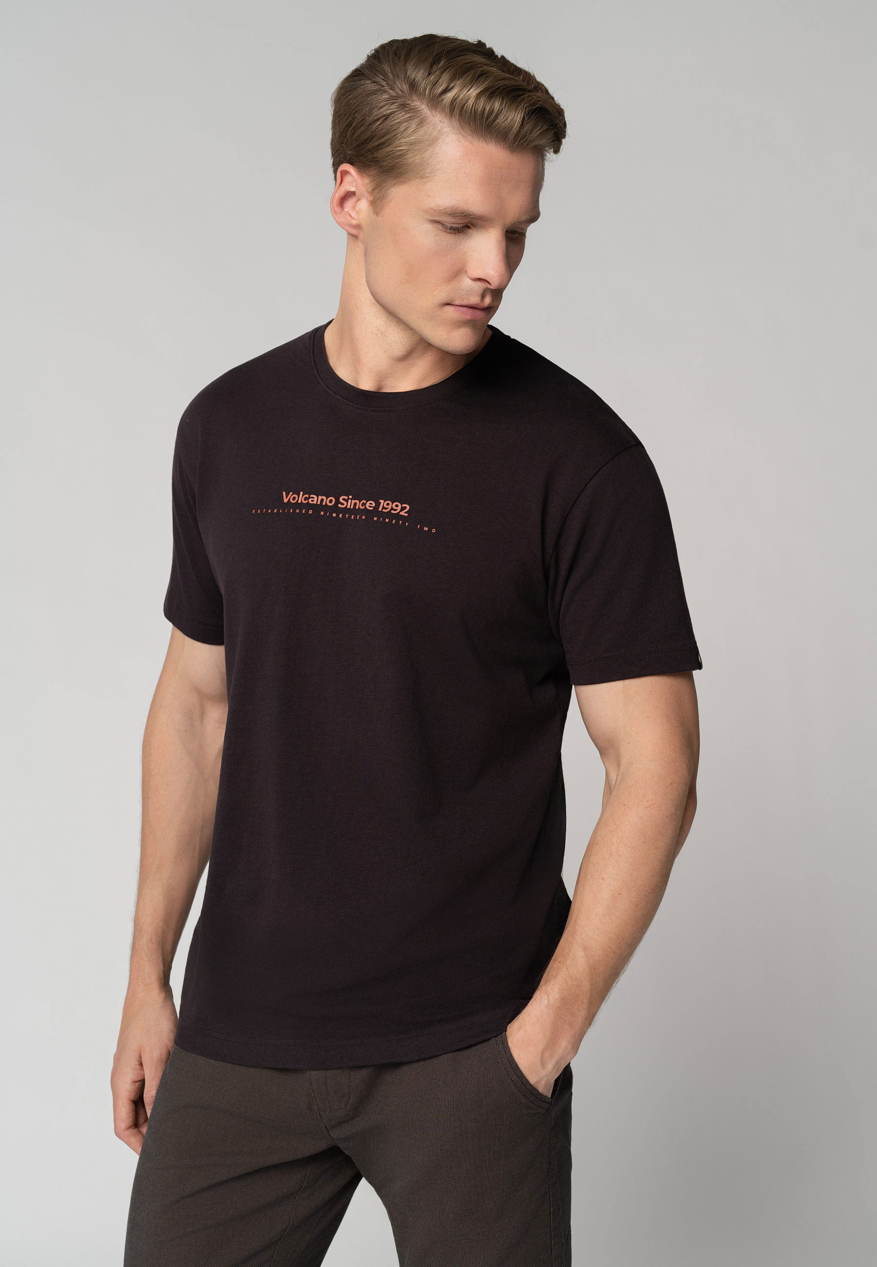 T-shirt z napisem, Comfort Fit, T-FIT