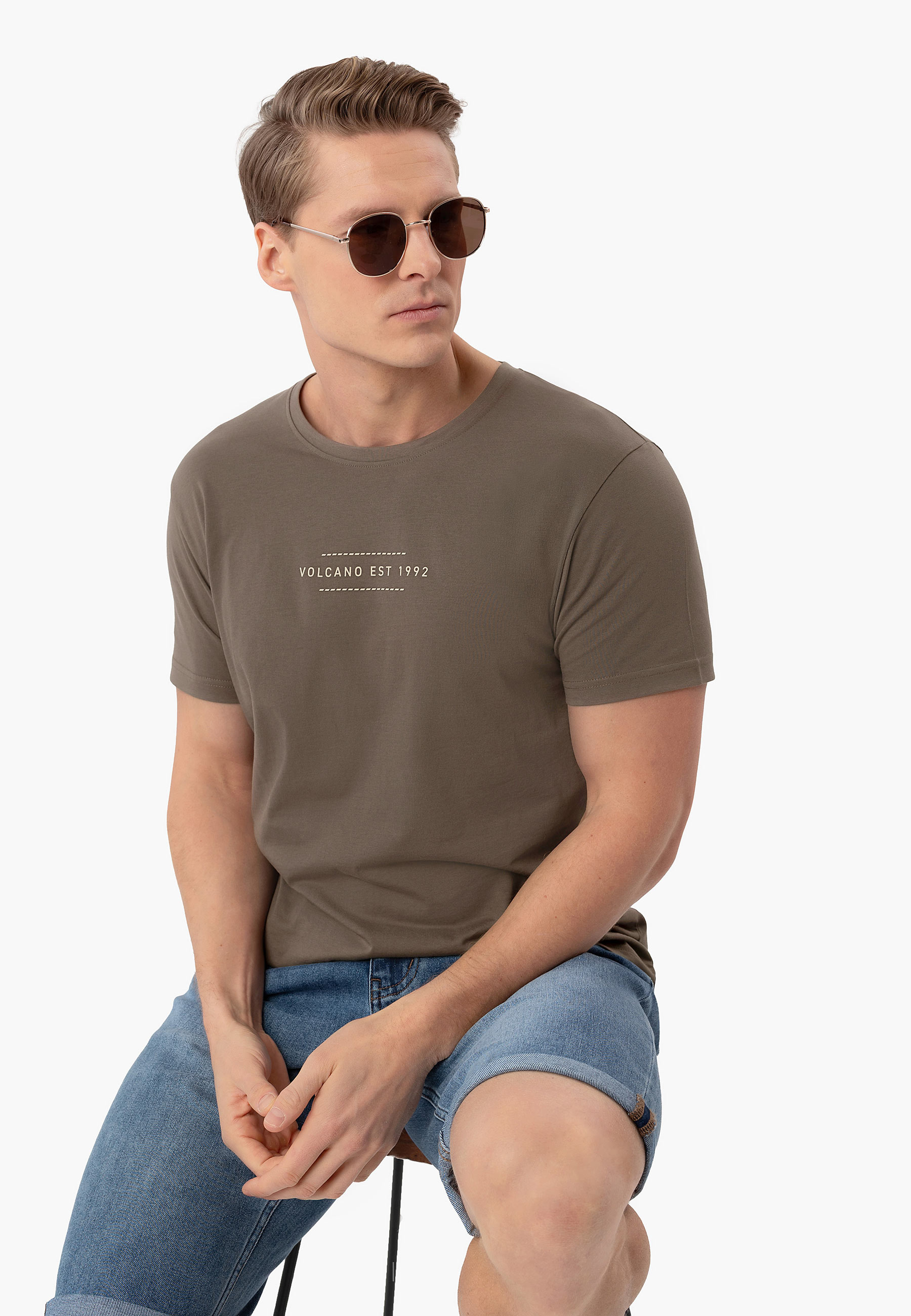 T-shirt z bawełny T-QUARTZ