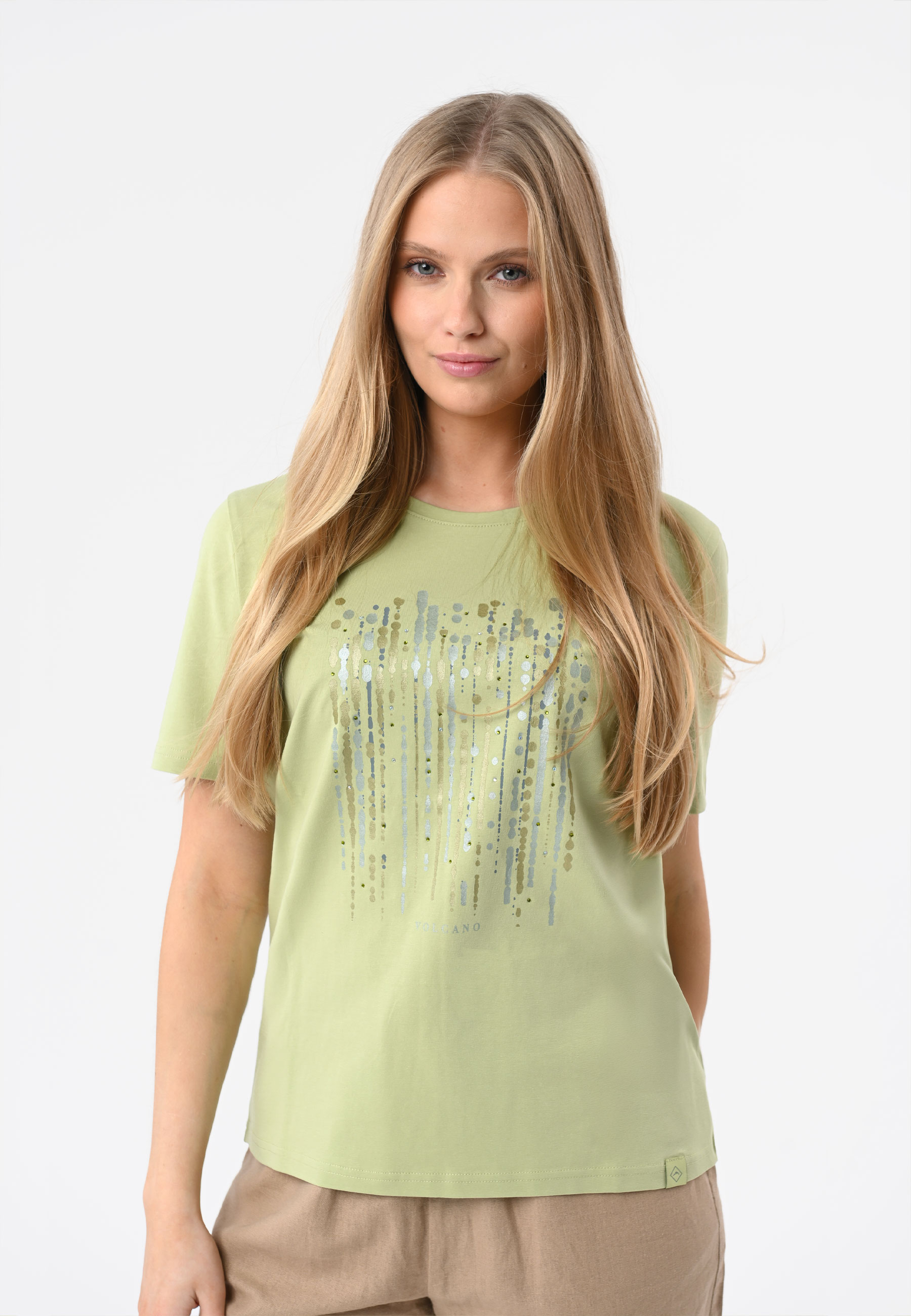 T-shirt z błyszczącym nadrukiem T-SEAR