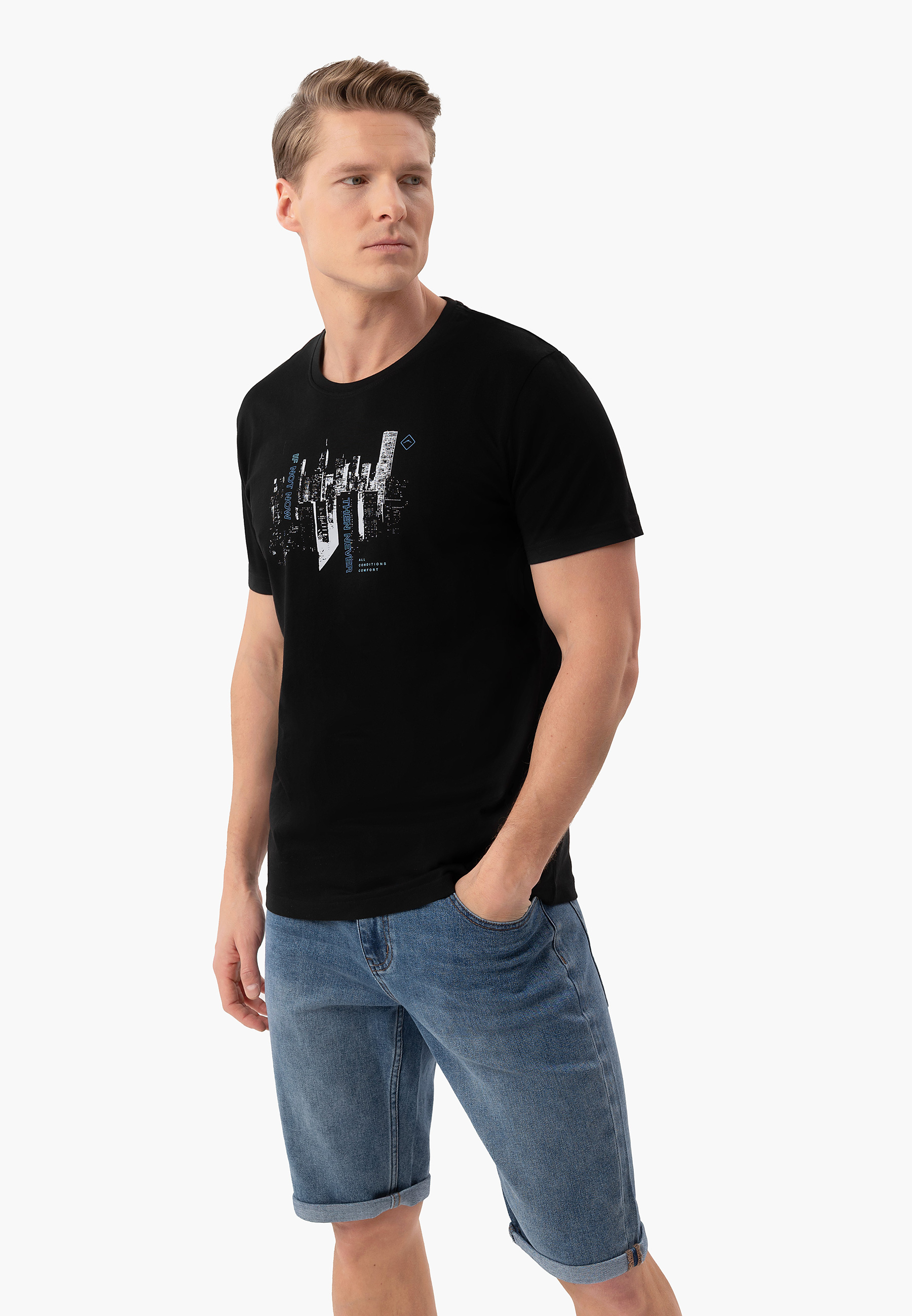 Bawełniana koszulka z printem T-TURF