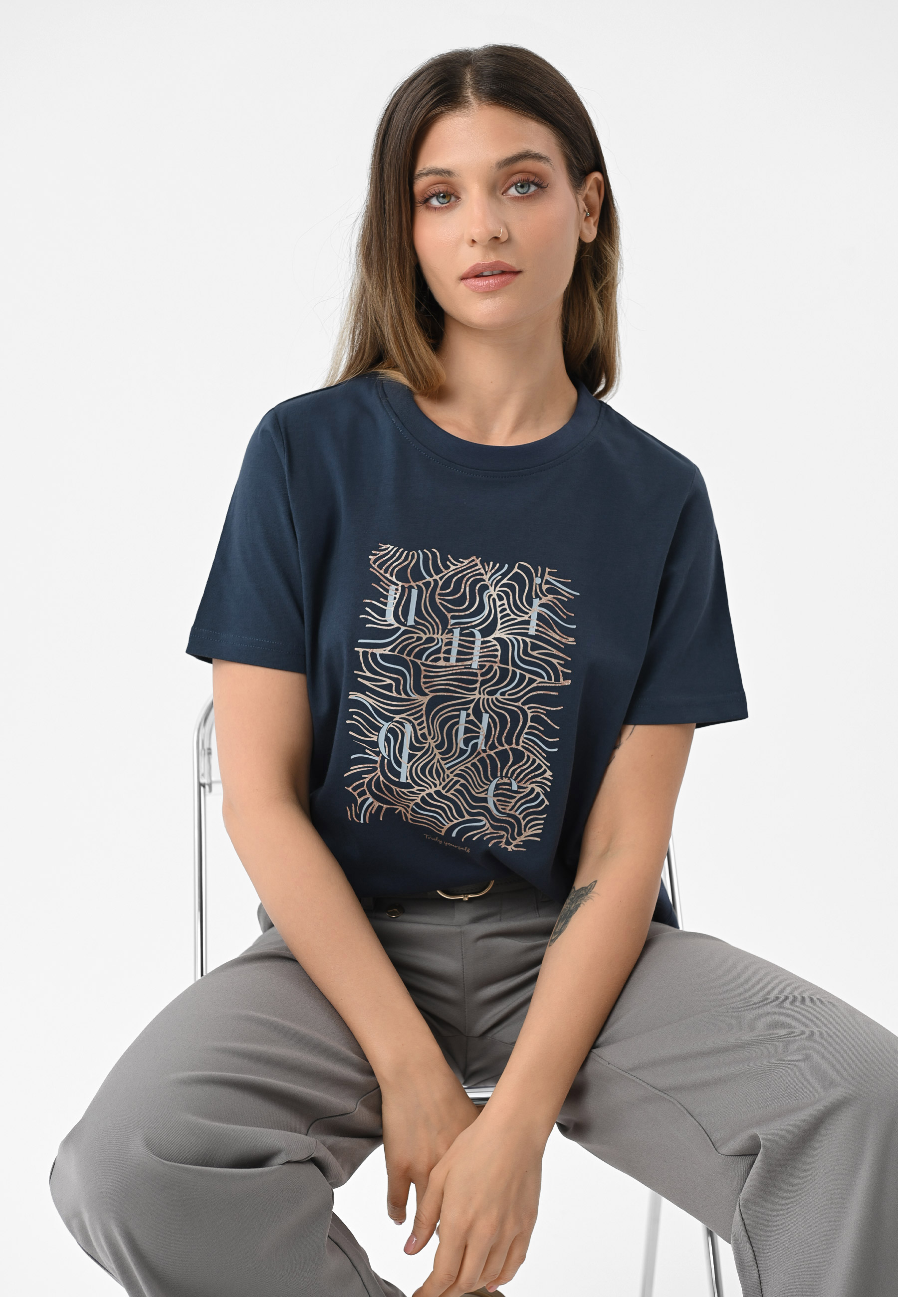 Koszulka z wzorem, Comfort Fit, T-UNIQ