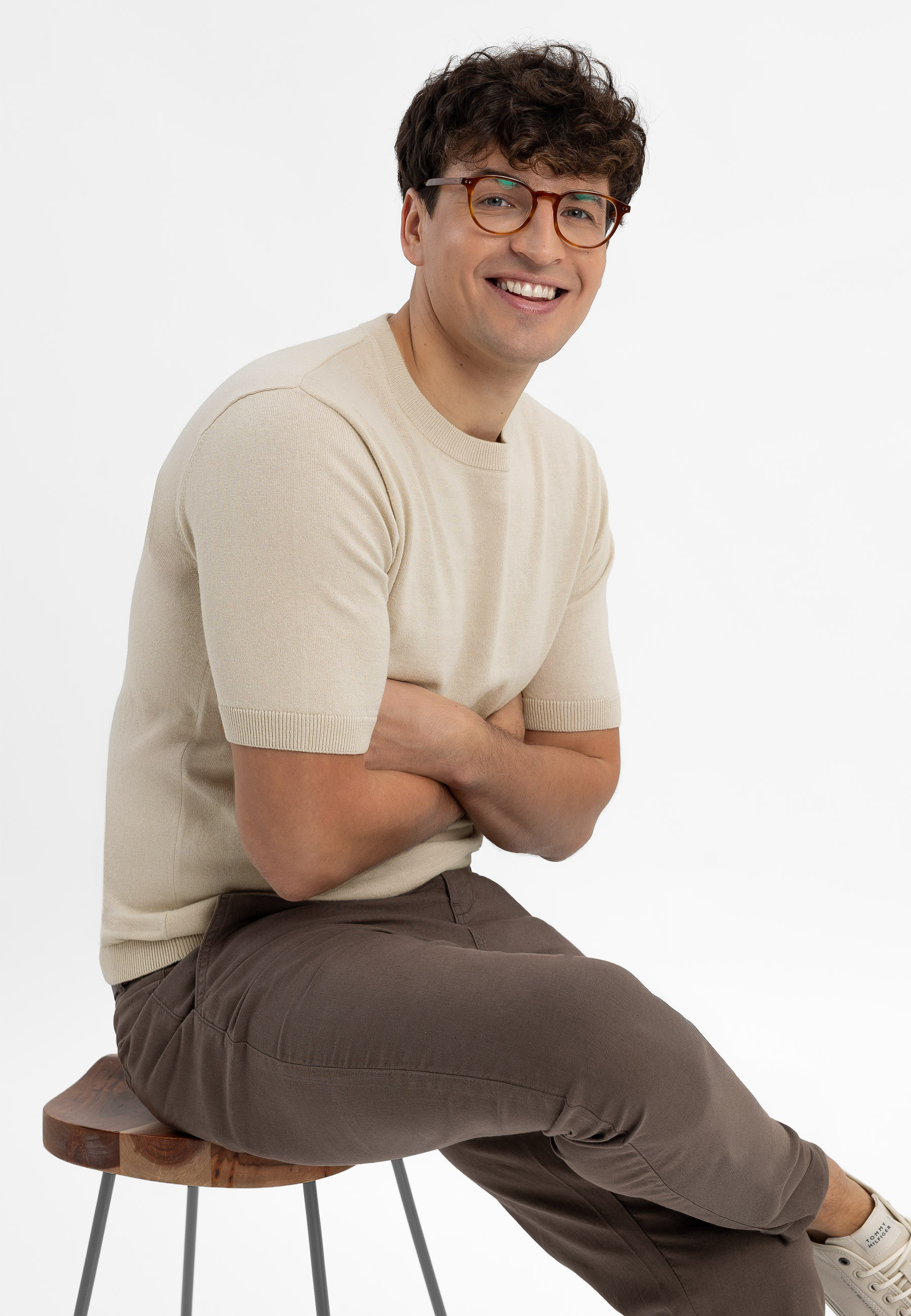 T-shirt basic z dzianiny TM-BURRO