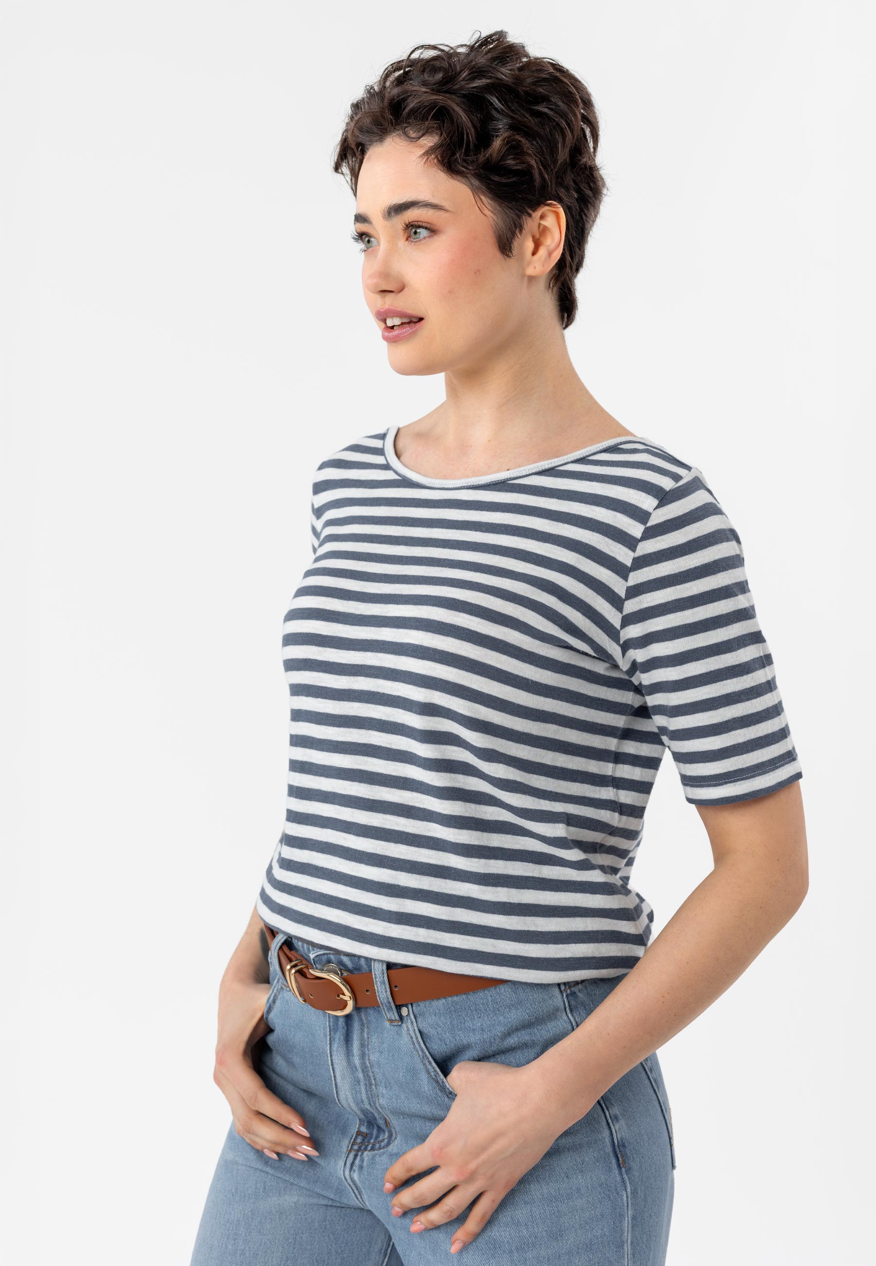 Koszulka w paski, bawełna organiczna, TM-DAVI