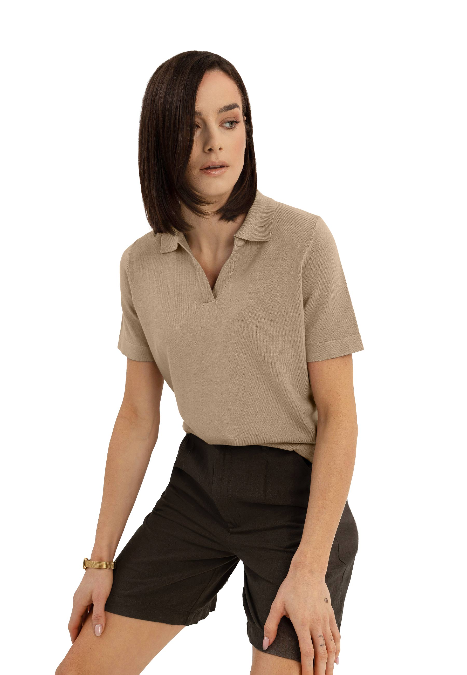 Bluzka z kołnierzem w serek TM-JUNA